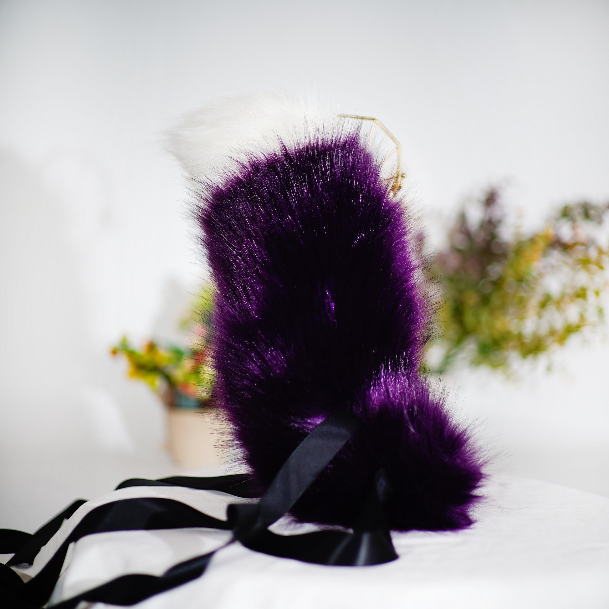 Purple puppy ears and tail, Shiba ears and tail, Cat ears, tail plug, ears headband, butt plug, DDLG, handmade ears, pet play, custom ears