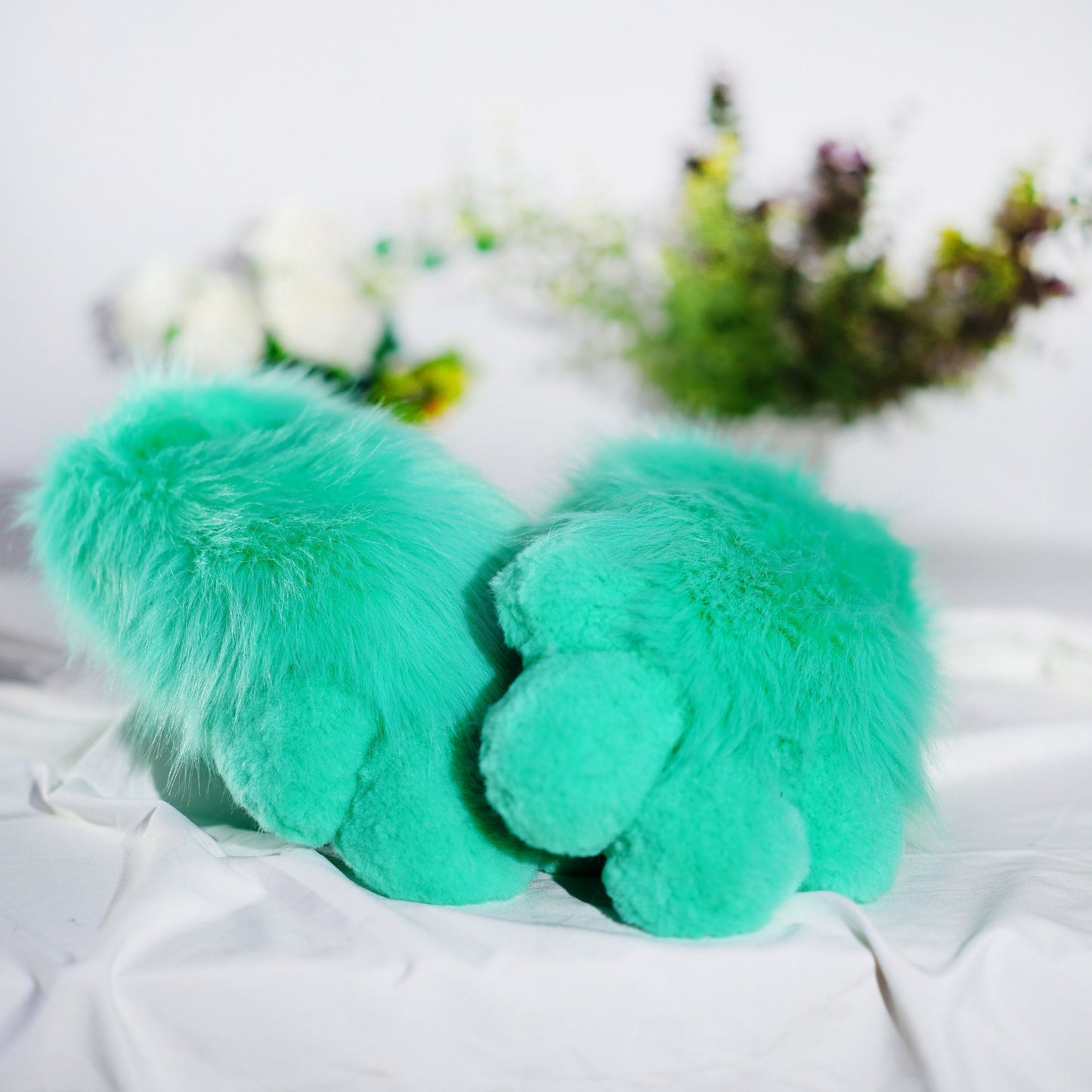 fursuit paws, mint green paws, furry paws , furry gloves, puffy paws, cosplay gloves, cat paws, wolf paws, fox paws, dog paws, kemono paws