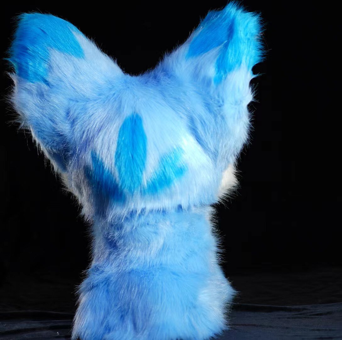 light blue mask, Blue fursuit head, Fursuit head, Furry, Fursuit, furry, fursuit paws, Futsuit shoes, Fursona, Furry art , ktcatvintage