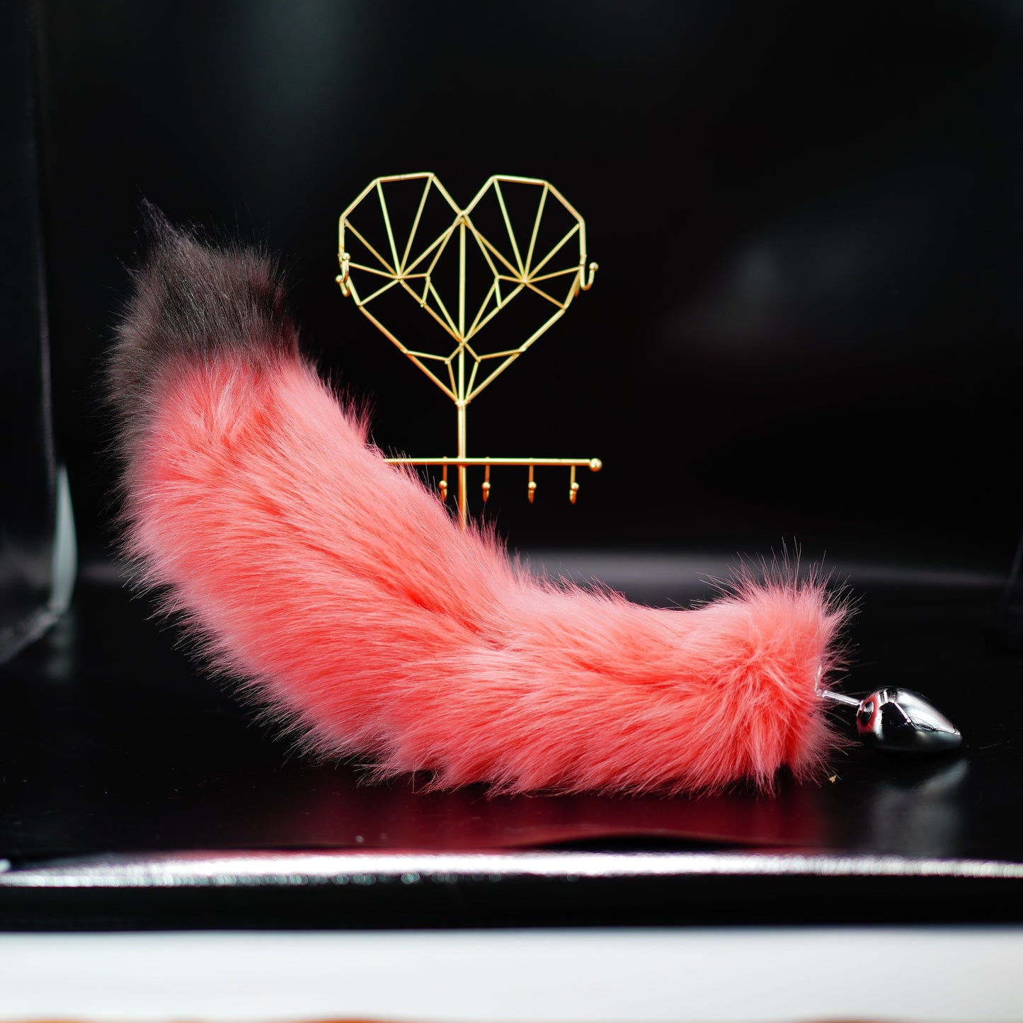 Coral color fox ears, wolf ears custom, realistic ears, petplay, kawaii ears headband, handmade ears, ear and tail set, cosplay ears,