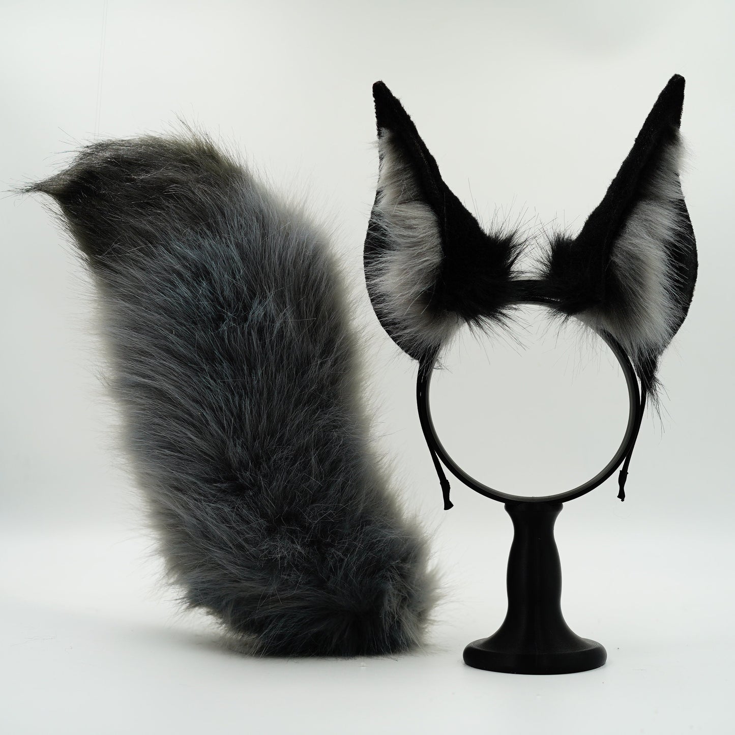 USB charging movable animal ears cosplay ,Faux fur anime ears headband, furears kemonomimi, catears kitsune,wolf kitsune anubis ears