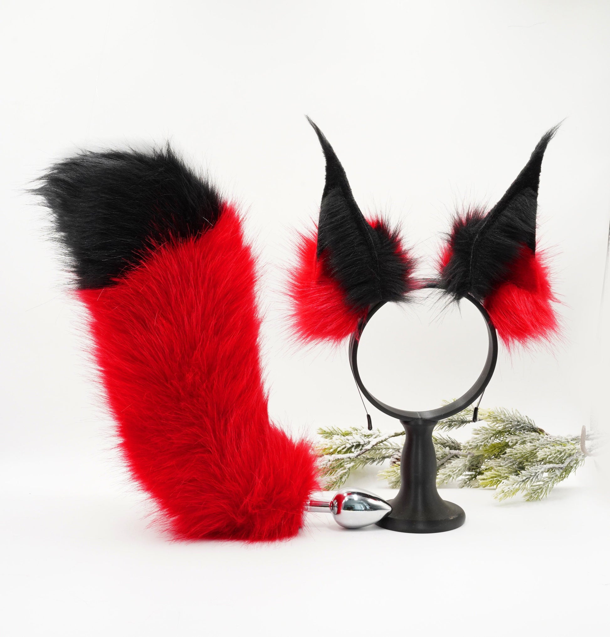 Hasbin Hotel Cosplay Ears Alastor , Red Fox Ears, Furry Ears, Cosplay Ears, Petplay accessory,