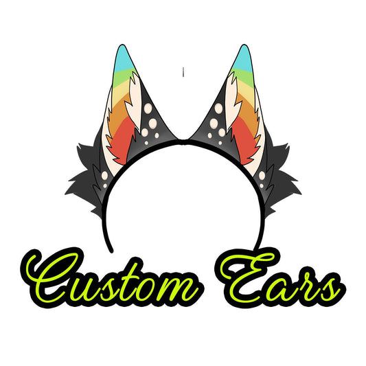 Customized ears headband, Realistic ears clips commission, OC ears , Furry ears Private custom ear