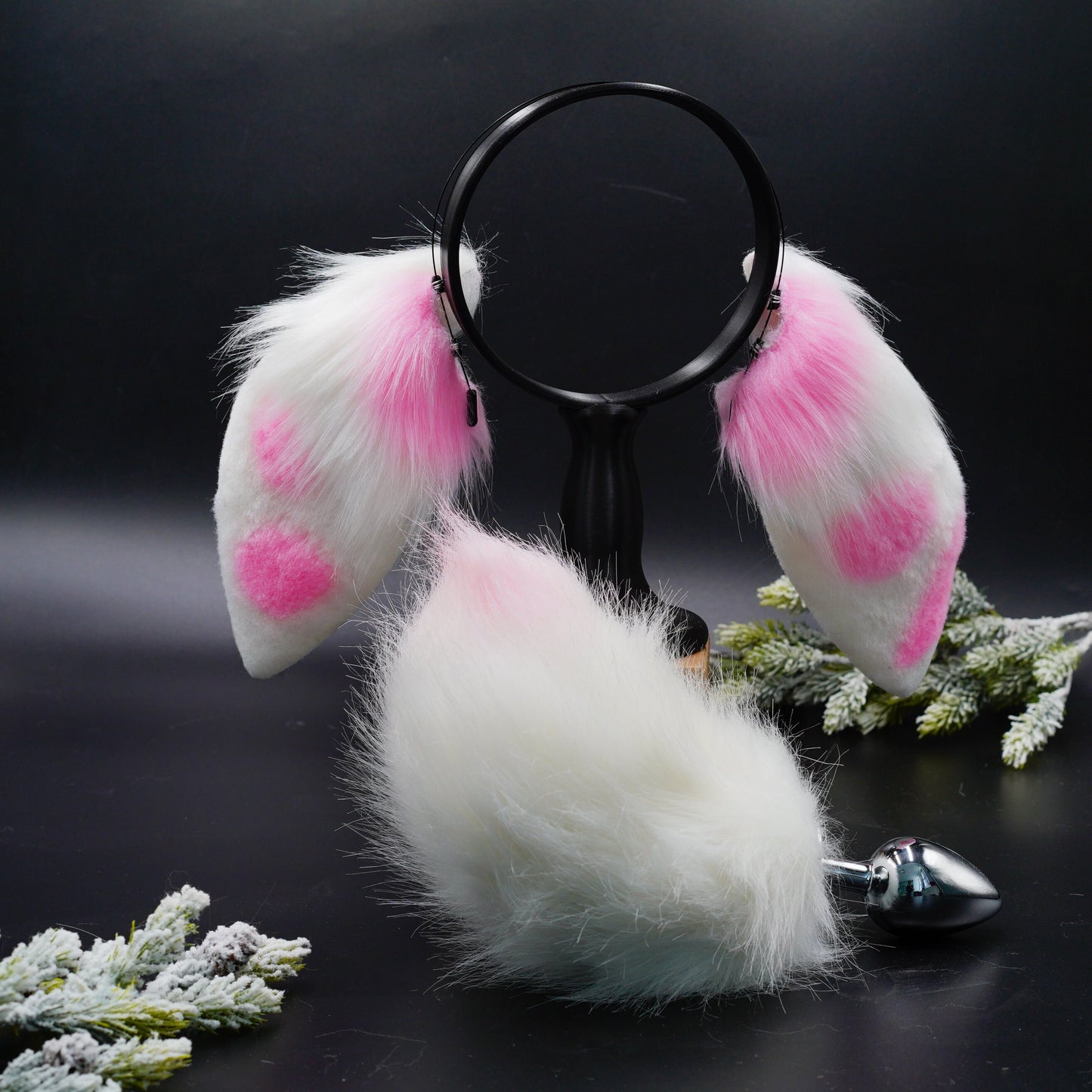 Kawaii spoty bunny ears, Lop Bunny Ears ,light pink lop ears,ginger lop ears, white with light pink bunny ears