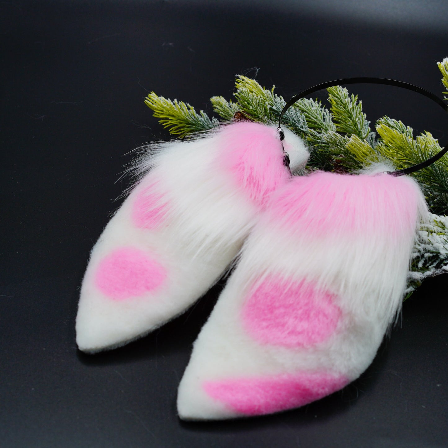 Kawaii spoty bunny ears, Lop Bunny Ears ,light pink lop ears,ginger lop ears, white with light pink bunny ears