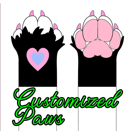 Customized hand paws, Realistic furry paws commission, hand paws claw , Furry Private custom gloves