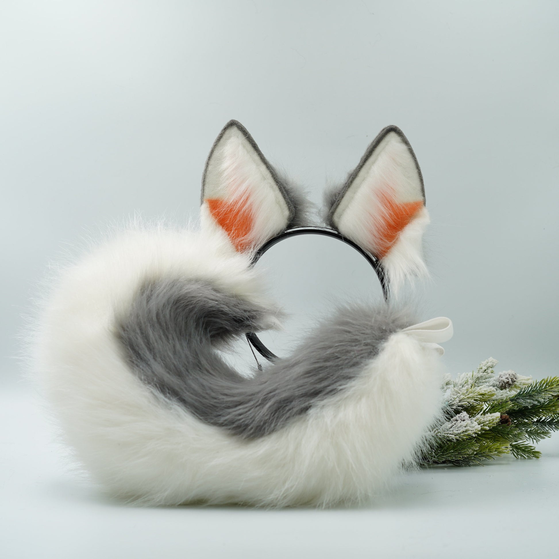 Shepherd dog tail and ear set dog ear and tail set dog tail animal cosplay petplay puppy ear and tail set faux fur puppy tail plug bdsm