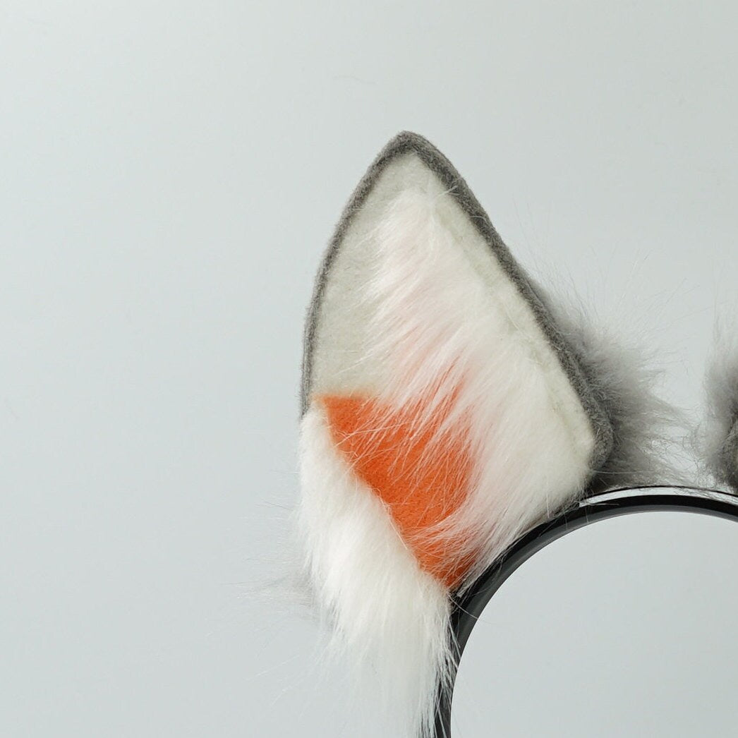 Shepherd dog tail and ear set dog ear and tail set dog tail animal cosplay petplay puppy ear and tail set faux fur puppy tail plug bdsm