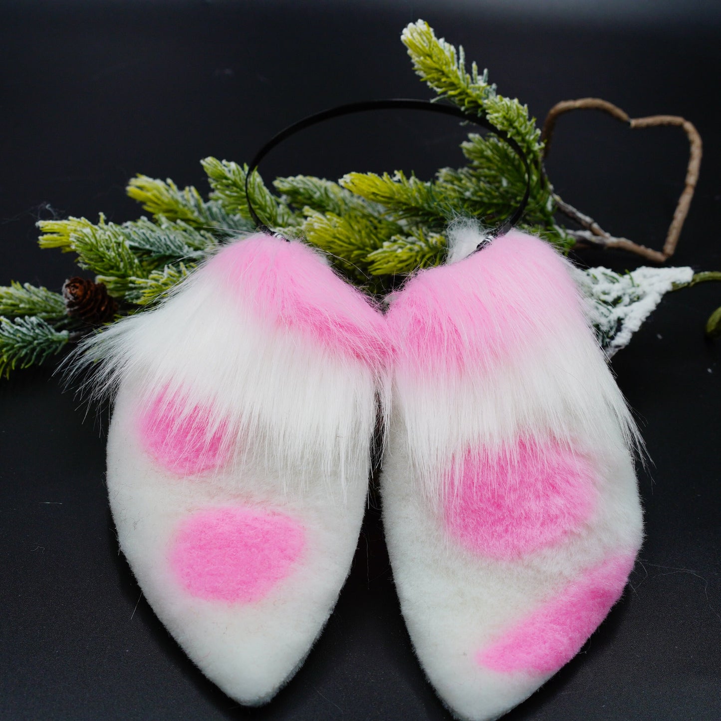 Kawaii spoty bunny ears, Lop Bunny Ears ,light pink lop ears,ginger lop ears, white with light pink bunny ears