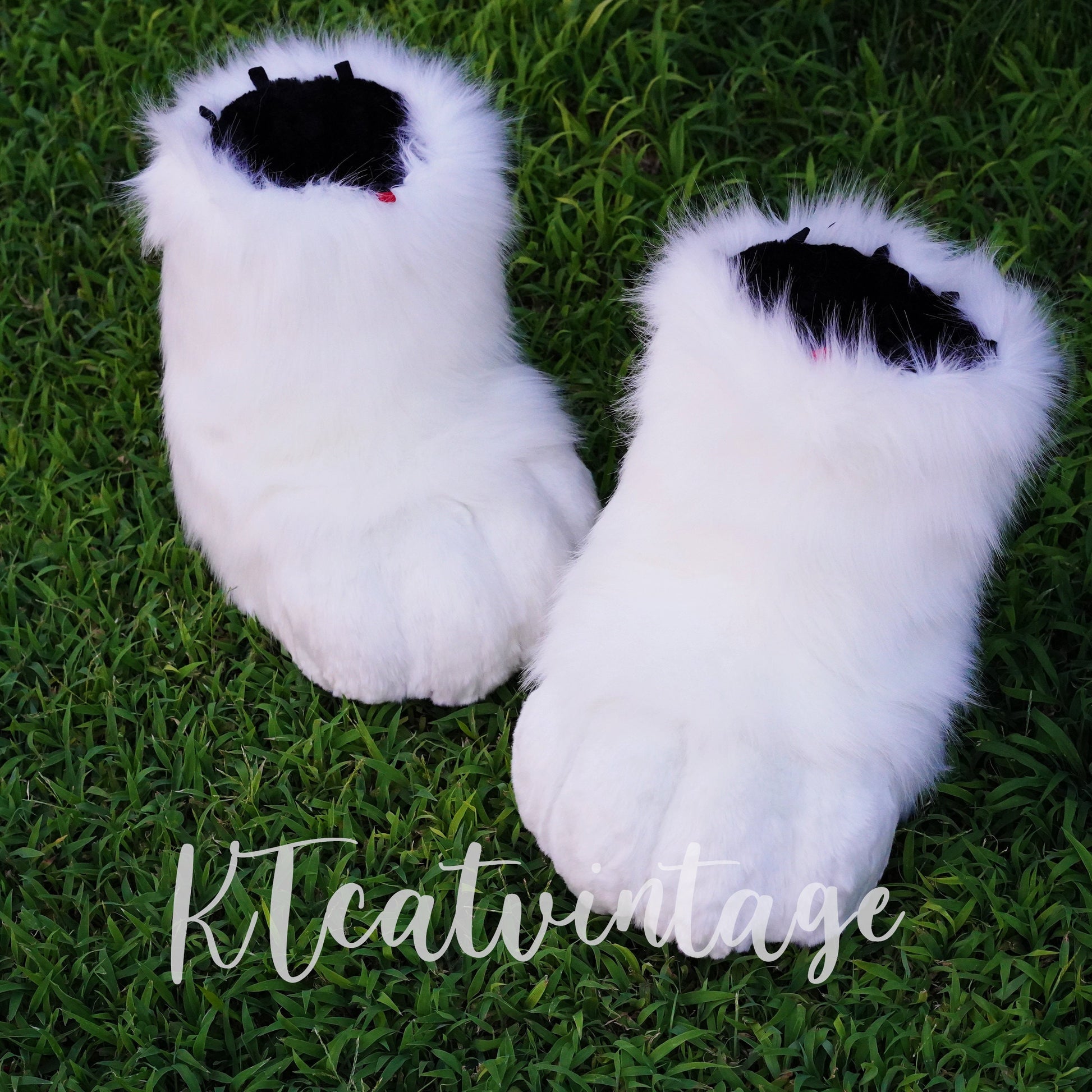 White feet paws fursuit kemono toony kigurumi fursona kawaii outdoor foot paw fursuit shoes cosplay cat dog fox wolf bunny