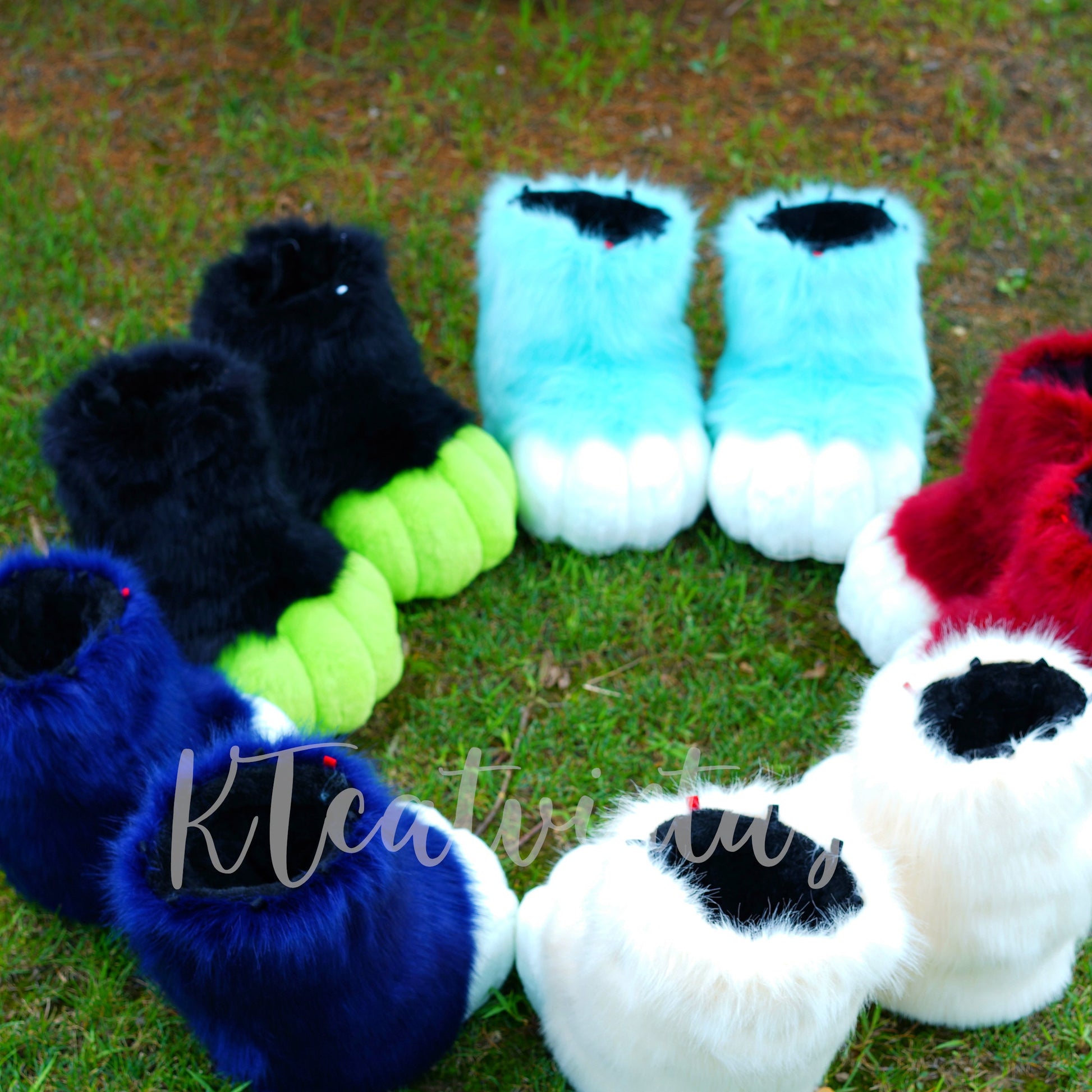 Fursuit shoes mint green Footpaw kemono toony kigurumi cosplay cat dog fox wolf bunny gift furry fursona kawaii outdoor foot paw shoes