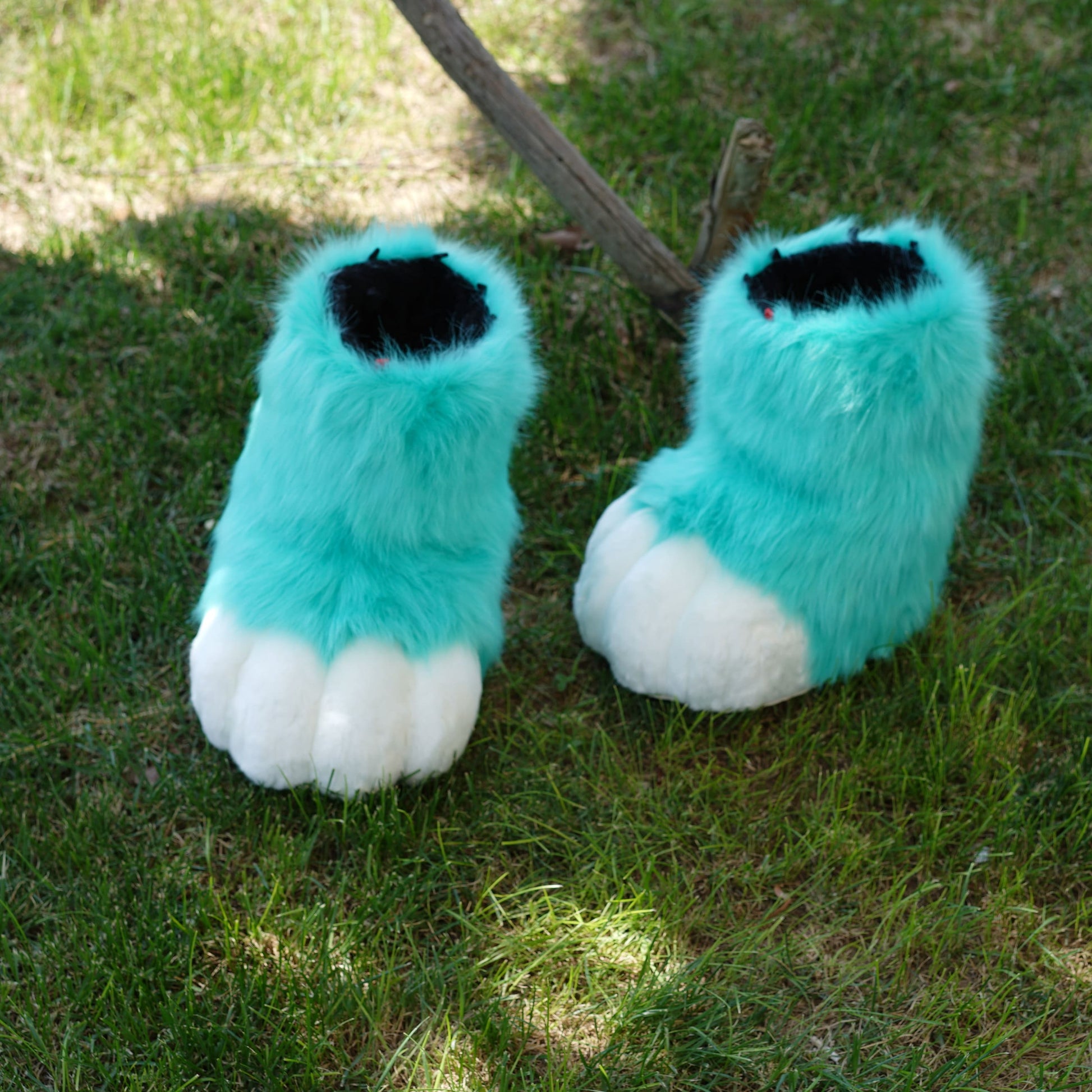 Fursuit shoes mint green Footpaw kemono toony kigurumi cosplay cat dog fox wolf bunny gift furry fursona kawaii outdoor foot paw shoes