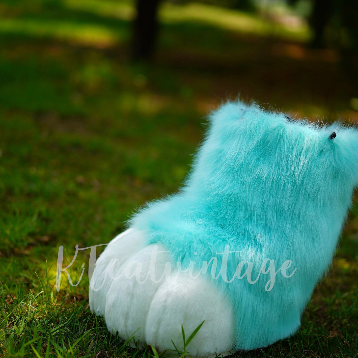 Fursuit shoes mint green Footpaw kemono toony kigurumi cosplay cat dog fox wolf bunny gift furry fursona kawaii outdoor foot paw shoes