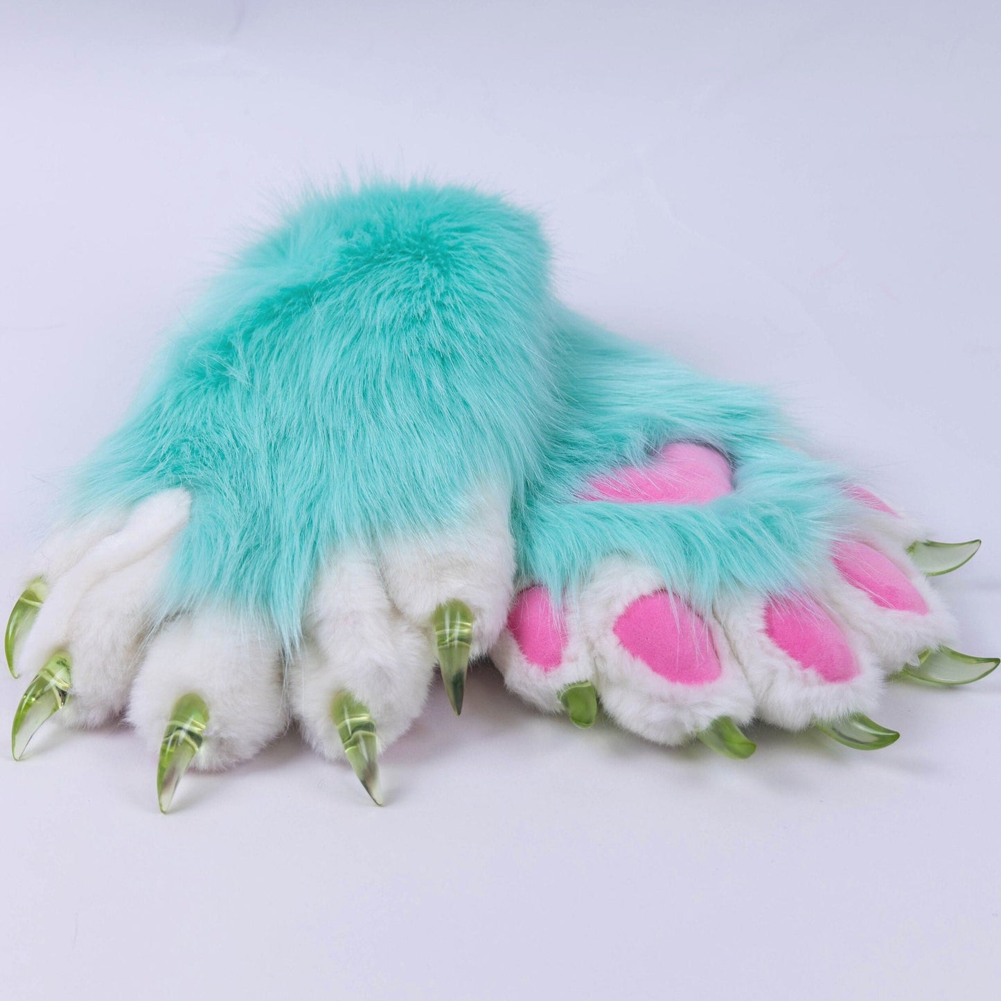 Fursuit hand paws with purple fur, cheap cat gloves,custom Fursuit gloves,handmade Furry paws, Furry art, faux fur paws with 5 finger