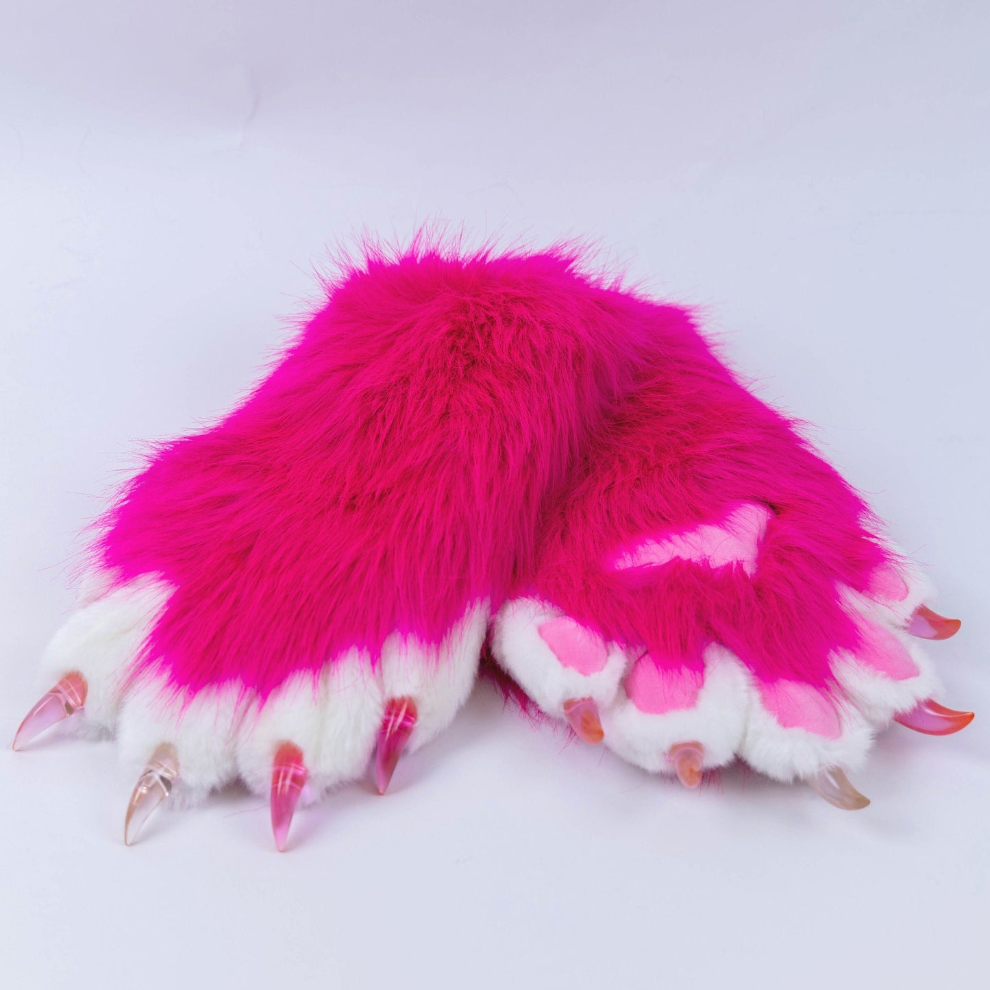 Fursuit hand paws with purple fur, cheap cat gloves,custom Fursuit gloves,handmade Furry paws, Furry art, faux fur paws with 5 finger