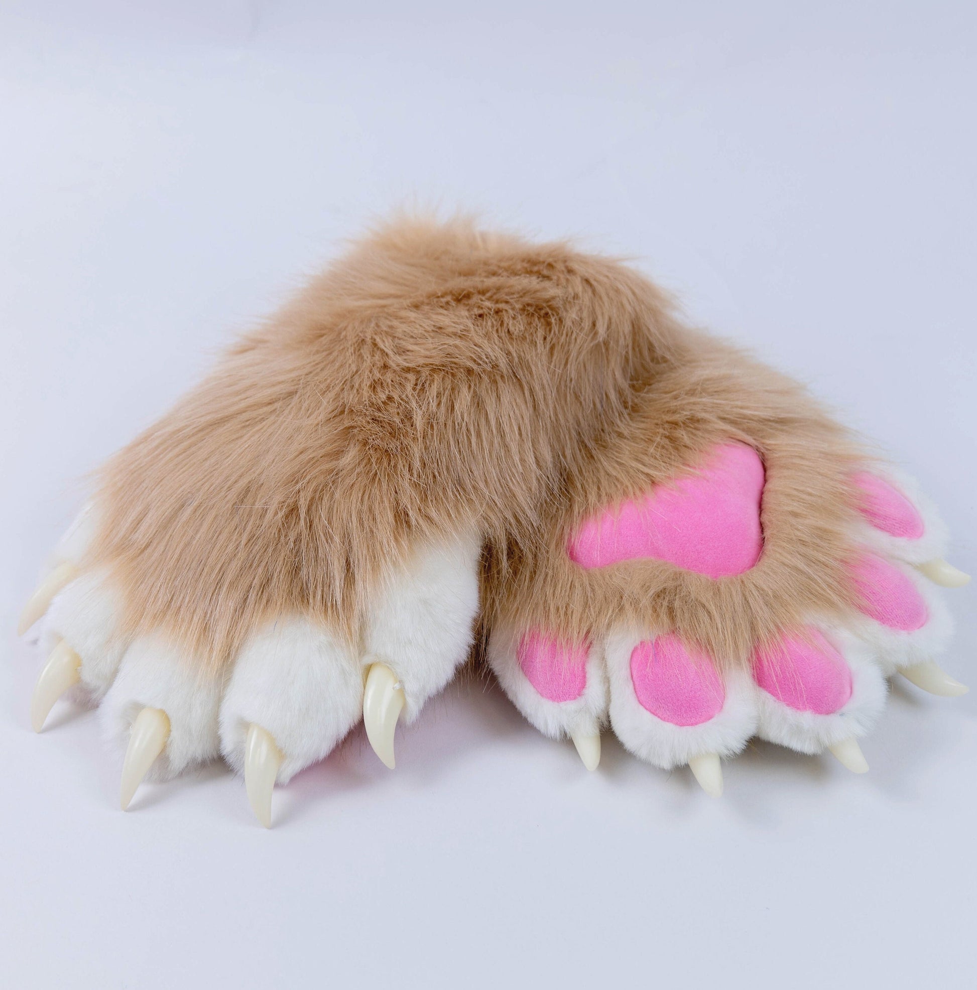 Fursuit hand paws with purple fur, cheap cat gloves,custom Fursuit gloves,handmade Furry paws, Furry art, faux fur paws with 5 finger