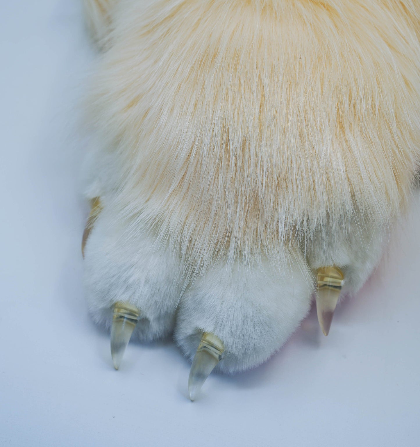 Off-white & Pink Fursuit Handpaws,Cat fursuit, Cat Claw,Custom Fursuit gloves,Handmade cat paws, cosplay paws, faux fur paws with 4 finger