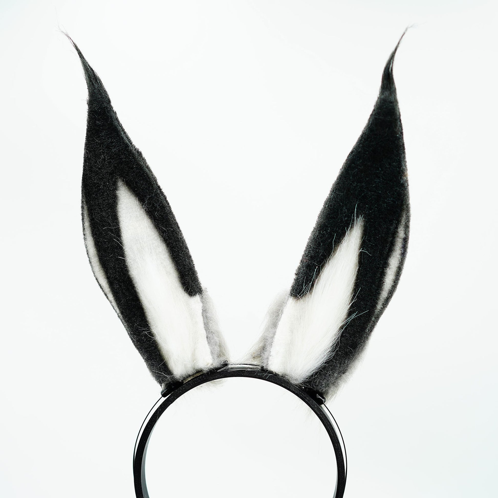 Black Bunny ears and tail, Fluffy ears tail, Faux Fur ears, Rabbit Ears Headband, Choose Your Color- Faux Fur Animal Ears，Furry Cosplay