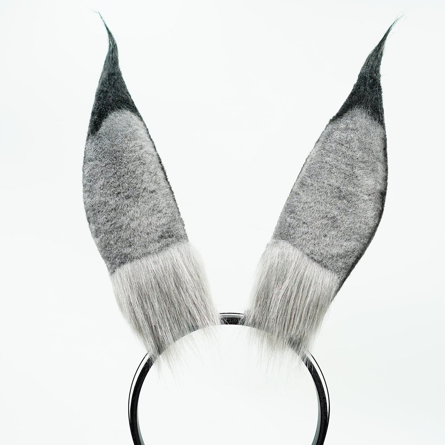 Black Bunny ears and tail, Fluffy ears tail, Faux Fur ears, Rabbit Ears Headband, Choose Your Color- Faux Fur Animal Ears，Furry Cosplay