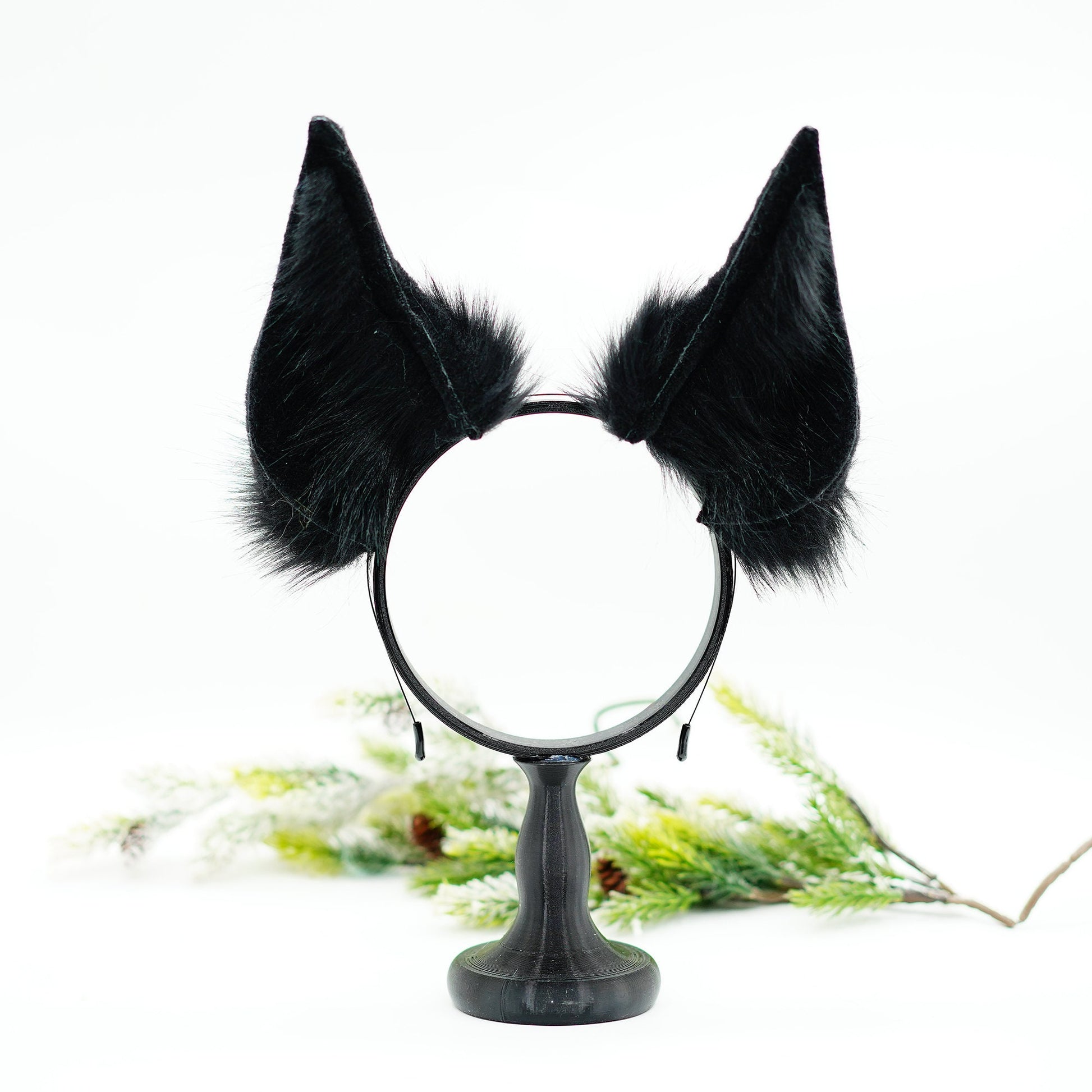 Black dog ears and tail ,Cosplay Ear,Anime Cosplay, fake fur wolf Ears,Fluffy Fox Ears, Kawaii Ears, Faux Fur Ears, Ears Headband