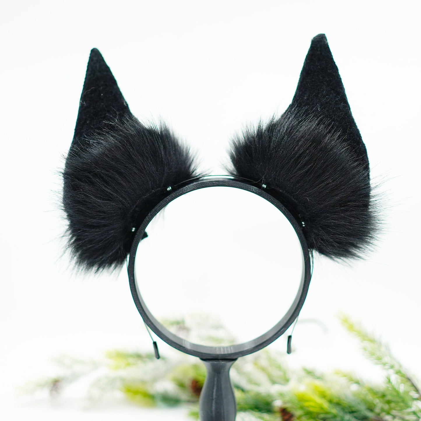 Black dog ears and tail ,Cosplay Ear,Anime Cosplay, fake fur wolf Ears,Fluffy Fox Ears, Kawaii Ears, Faux Fur Ears, Ears Headband