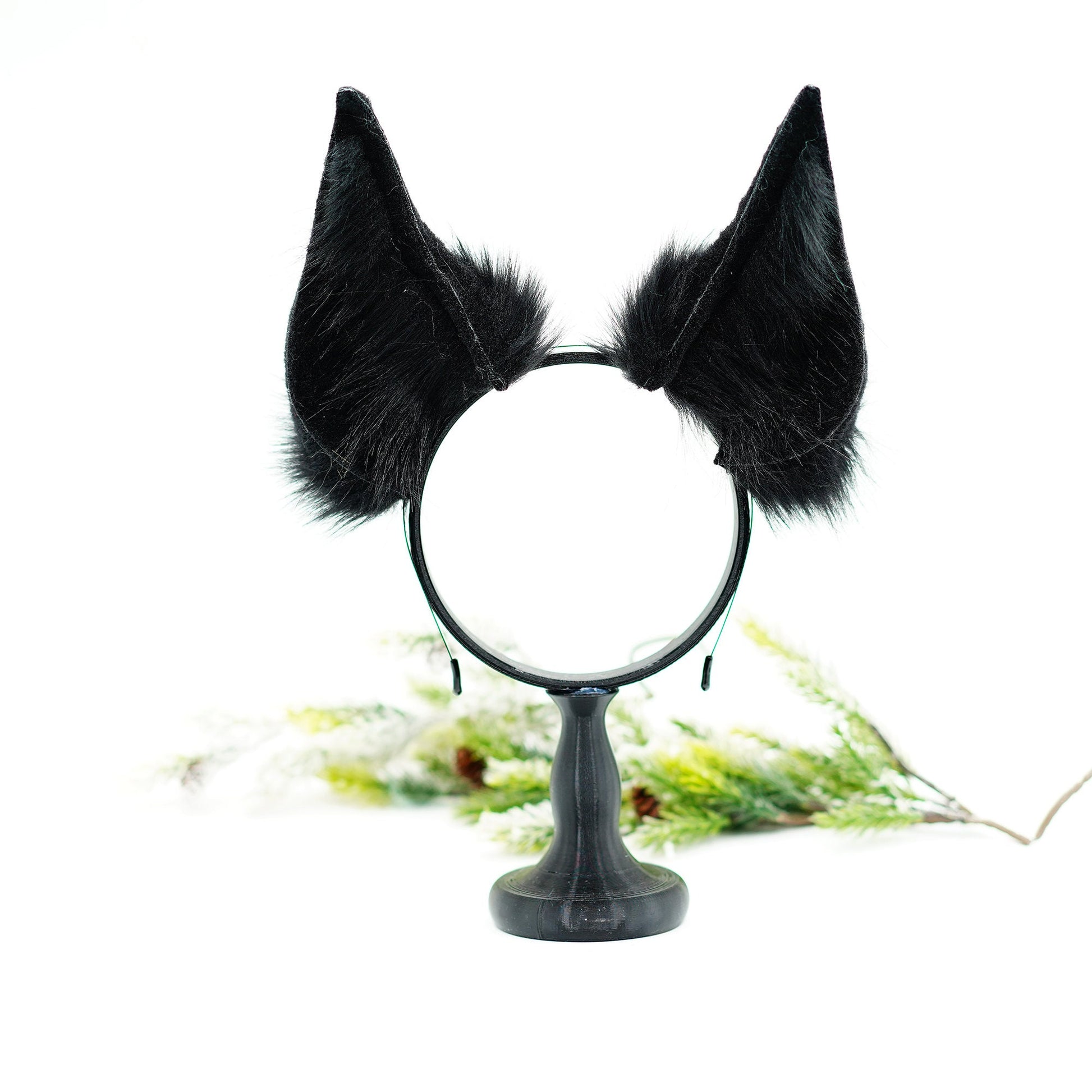 Black dog ears and tail ,Cosplay Ear,Anime Cosplay, fake fur wolf Ears,Fluffy Fox Ears, Kawaii Ears, Faux Fur Ears, Ears Headband