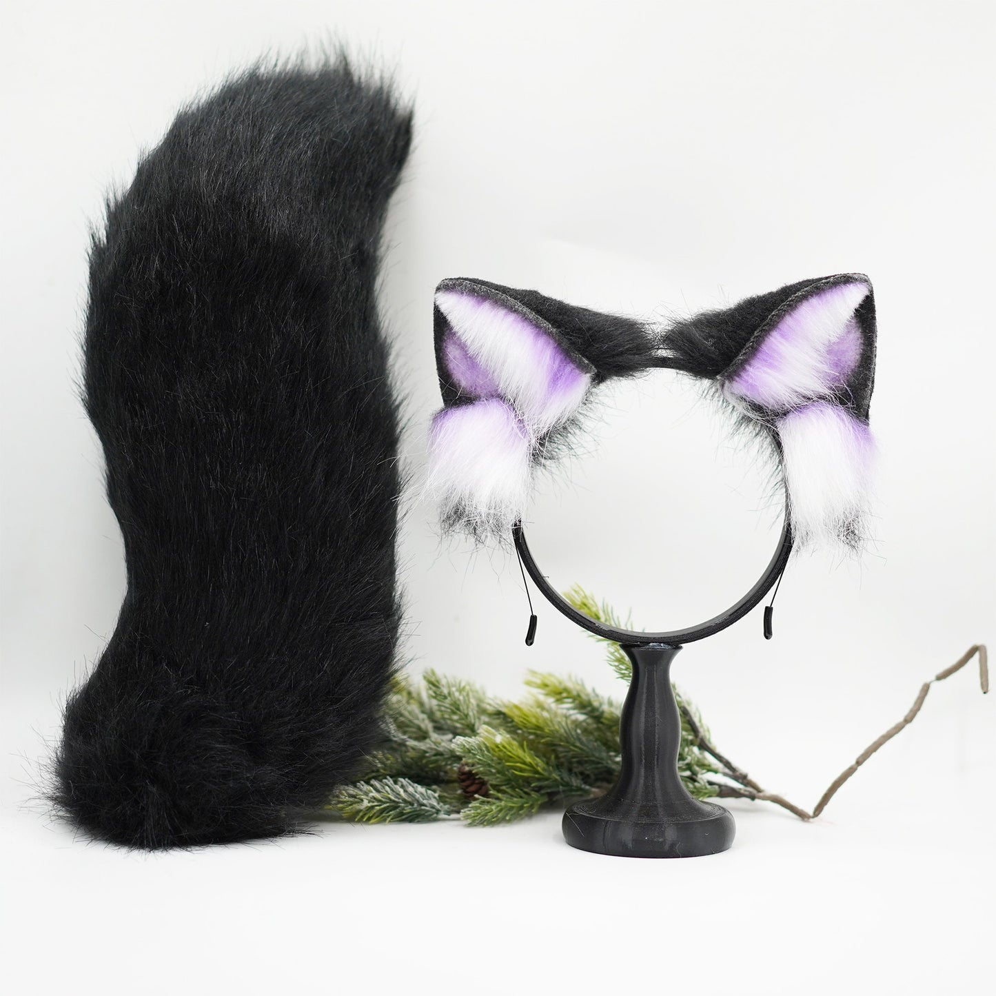 Handmade Furry Fursuit Realistic Fox Cat Ear, Anime Petplay Cosplay Ear, Wolf Ear Hair Band, Beast Ear, Cosplay Wolf Ear, Black Wolf Ear