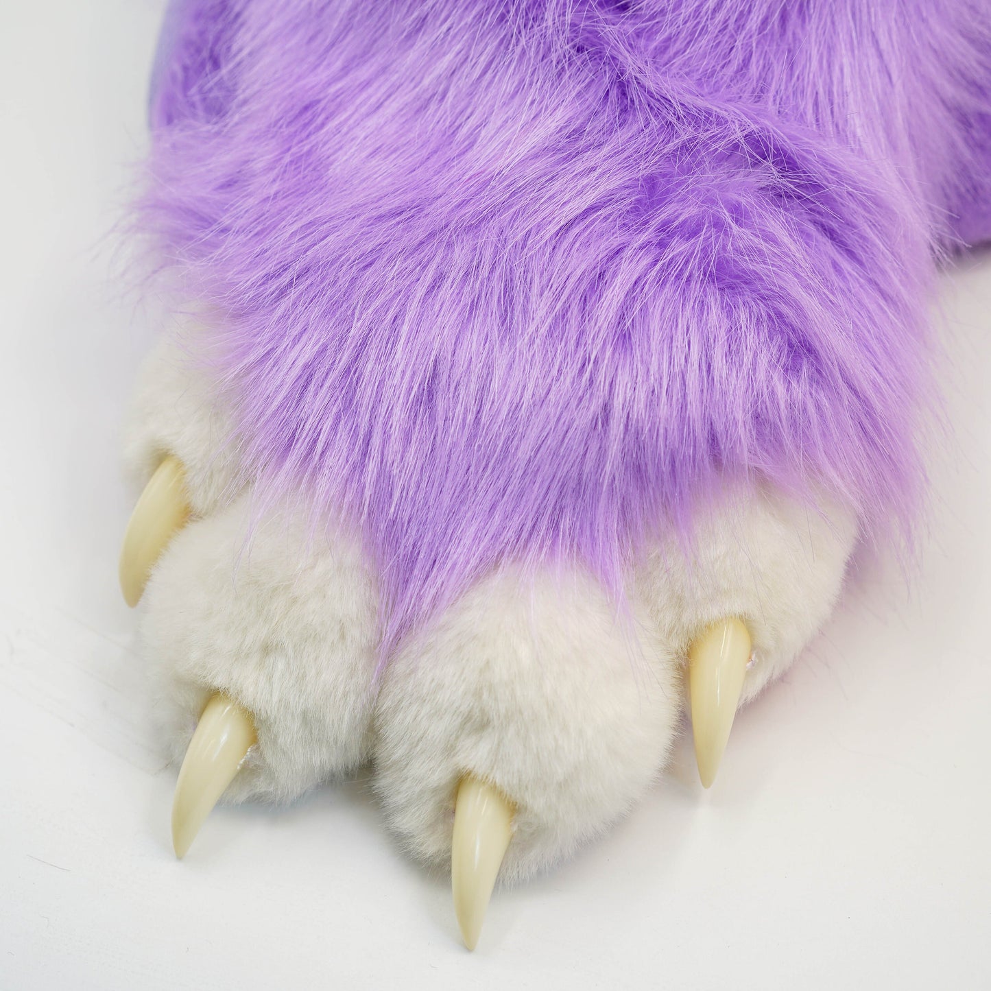 Cat fursuit,Little Cat Claw,Purple cat paws，Custom Fursuit gloves,Handmade cat paws, cosplay paws, faux fur paws with 4 white finger,