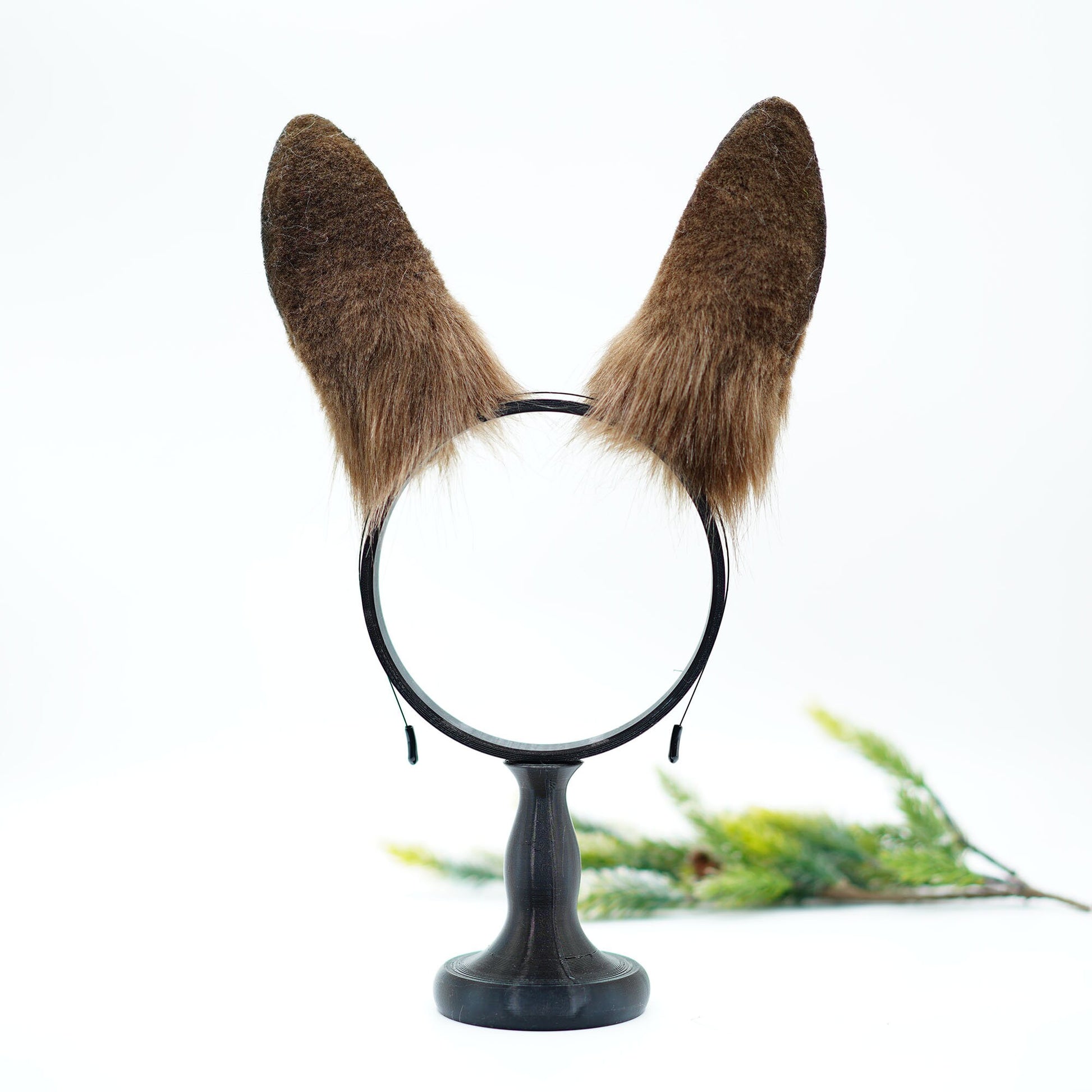 Kawaii ears, bunny ears, Faux fur animal ears ,Cosplay bunny ear, Mouldable ears, handmade bunny ear headband,Brown Bunny ears,