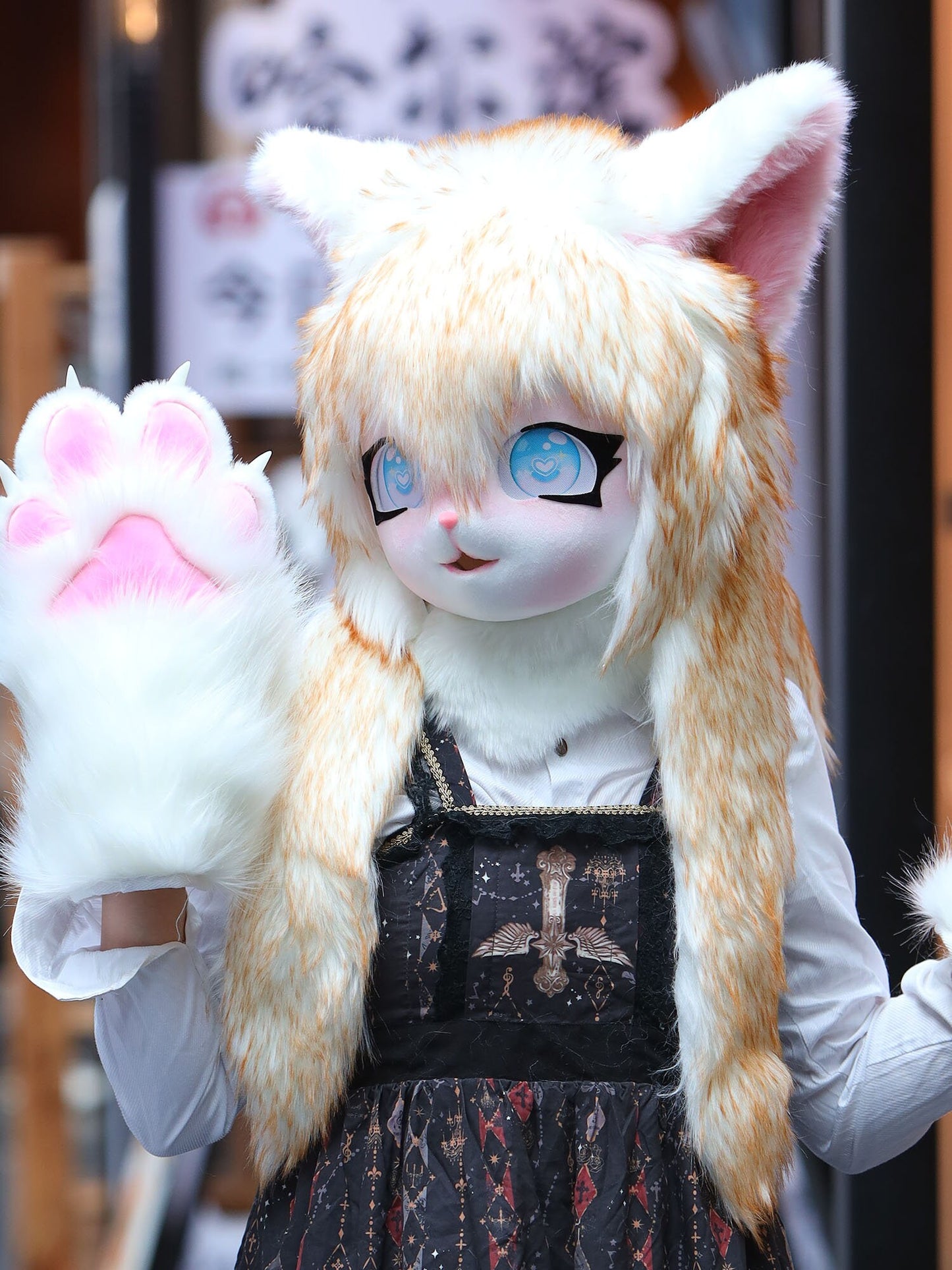 Ready to ship Cat Kigurumi Fur Suit Head Mask for 2023 Halloween Costume Many identical products are on sale