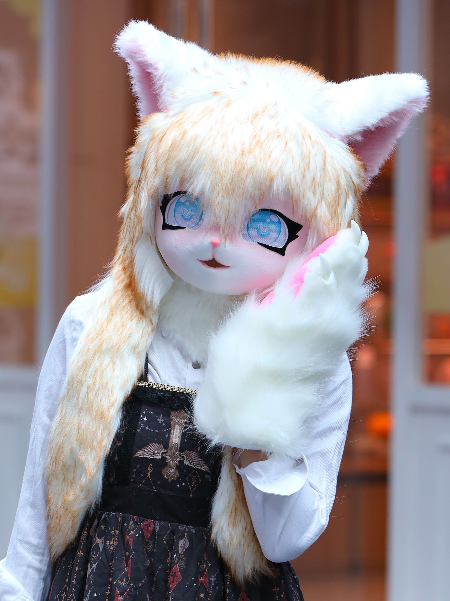 Ready to ship Cat Kigurumi Fur Suit Head Mask for 2023 Halloween Costume Many identical products are on sale