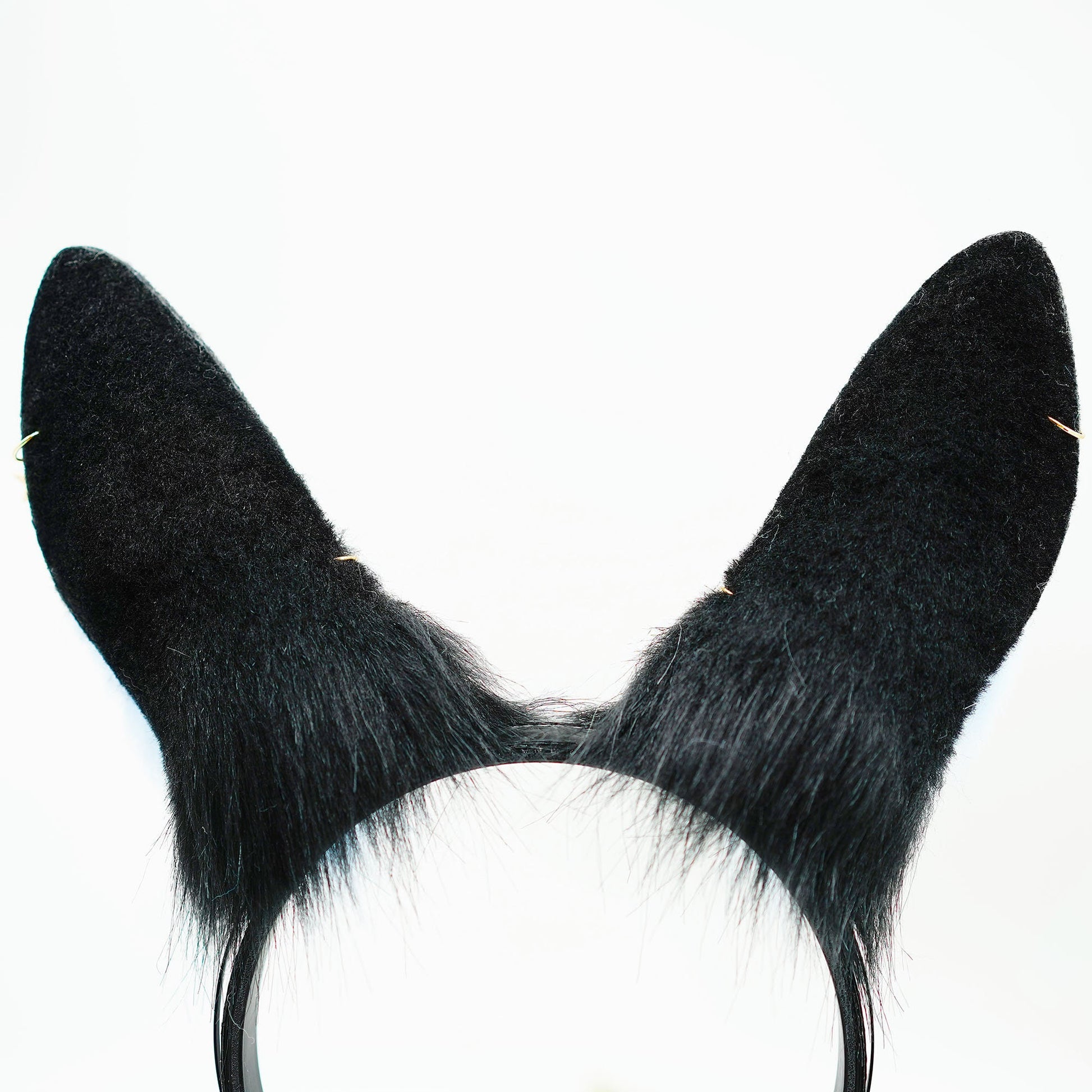 Blue Bunny ears, Fluffy ears, Faux Fur ears, Rabbit Ears Headband,Blue bunny tail, Black and Blue bunny ears