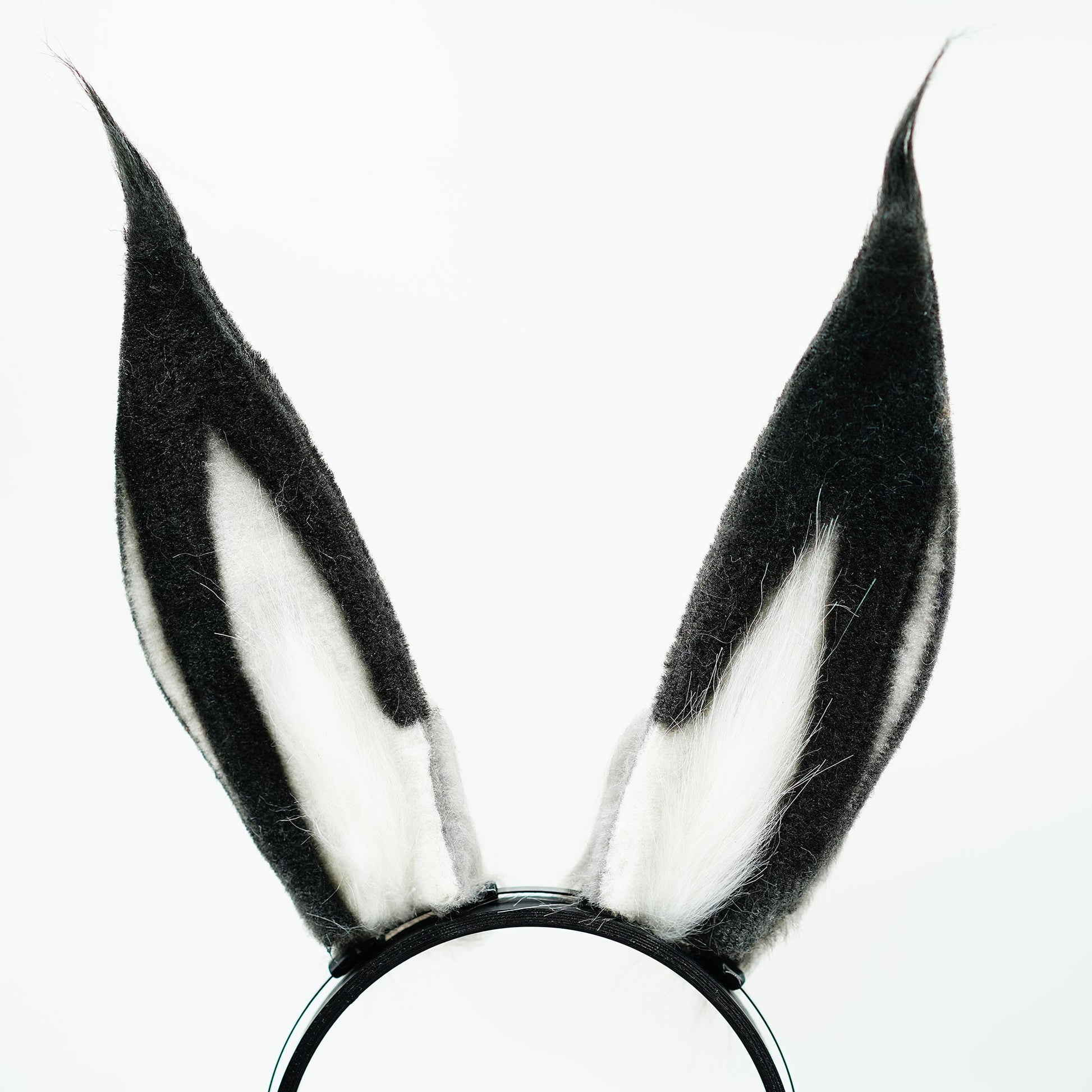 Black Bunny ears and tail, Fluffy ears tail, Faux Fur ears, Rabbit Ears Headband, Choose Your Color- Faux Fur Animal Ears，Furry Cosplay