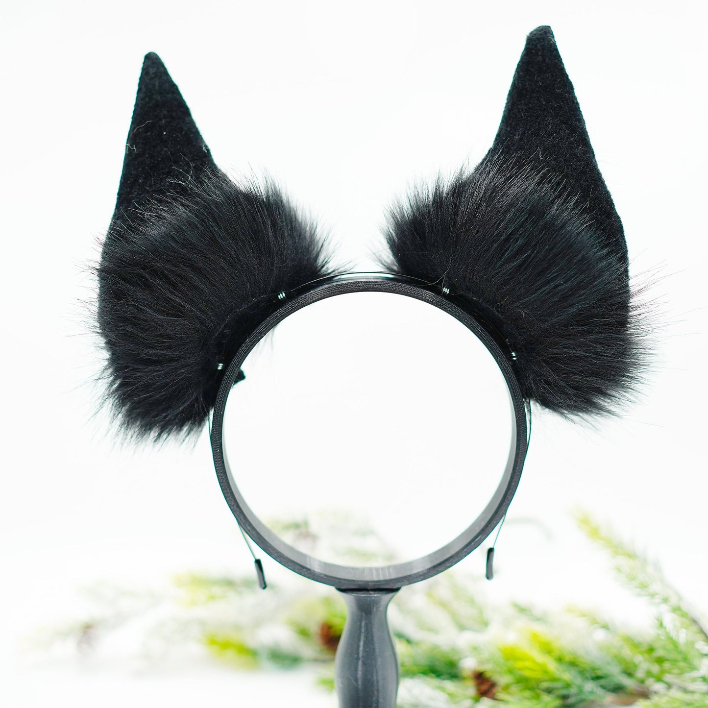 Black dog ears and tail ,Cosplay Ear,Anime Cosplay, fake fur wolf Ears,Fluffy Fox Ears, Kawaii Ears, Faux Fur Ears, Ears Headband