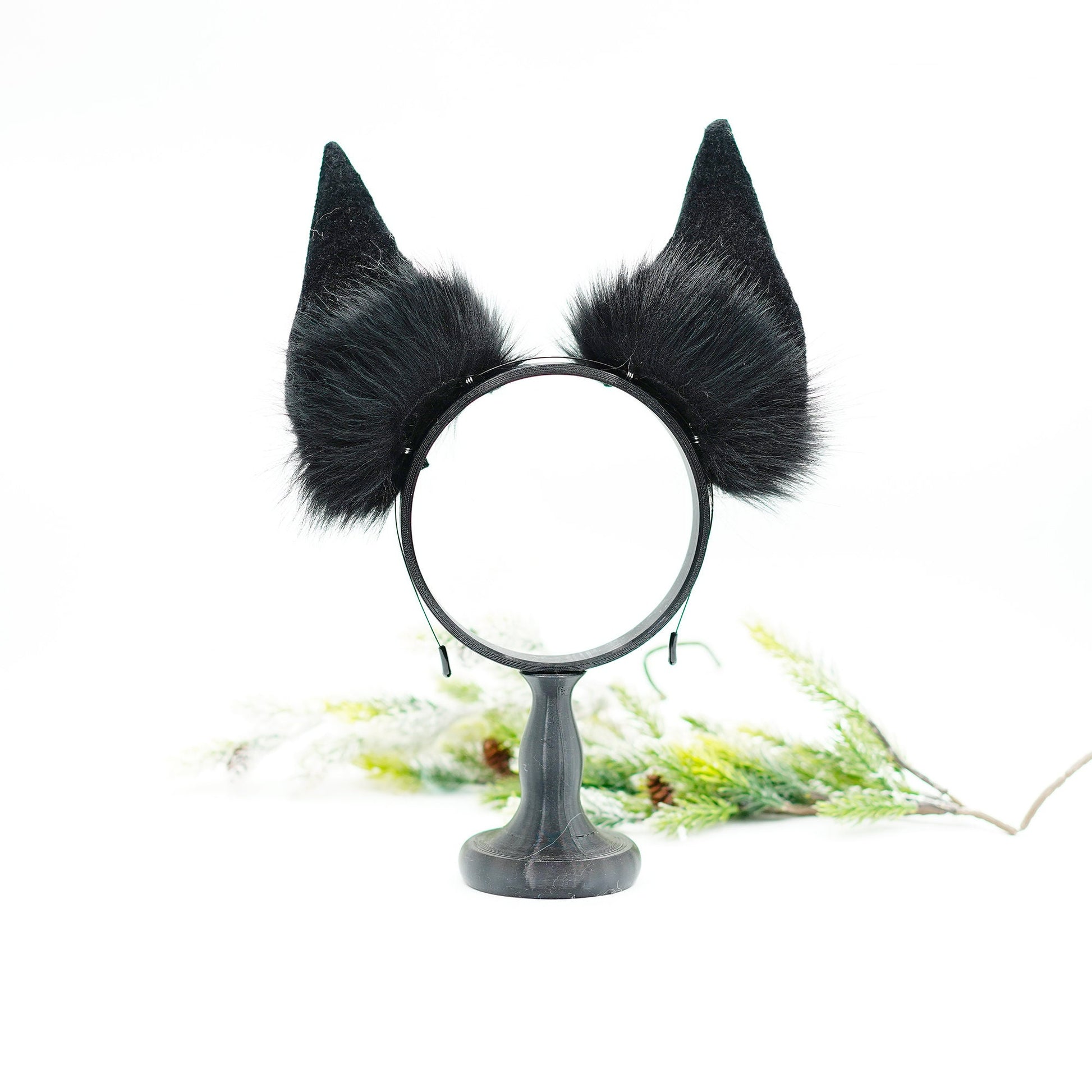 Black dog ears and tail ,Cosplay Ear,Anime Cosplay, fake fur wolf Ears,Fluffy Fox Ears, Kawaii Ears, Faux Fur Ears, Ears Headband