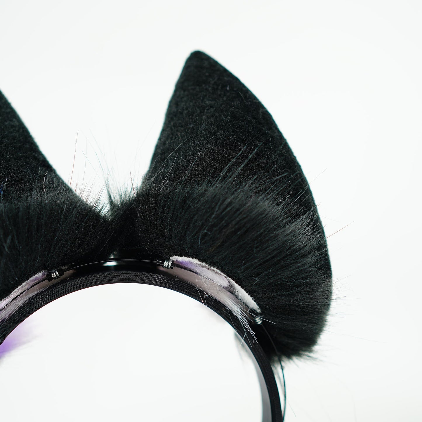 black purple shepherd ears puppy ears cosplay bat ears headband gamegrils game girl egirl animalheadband role play puppygirl ears headband