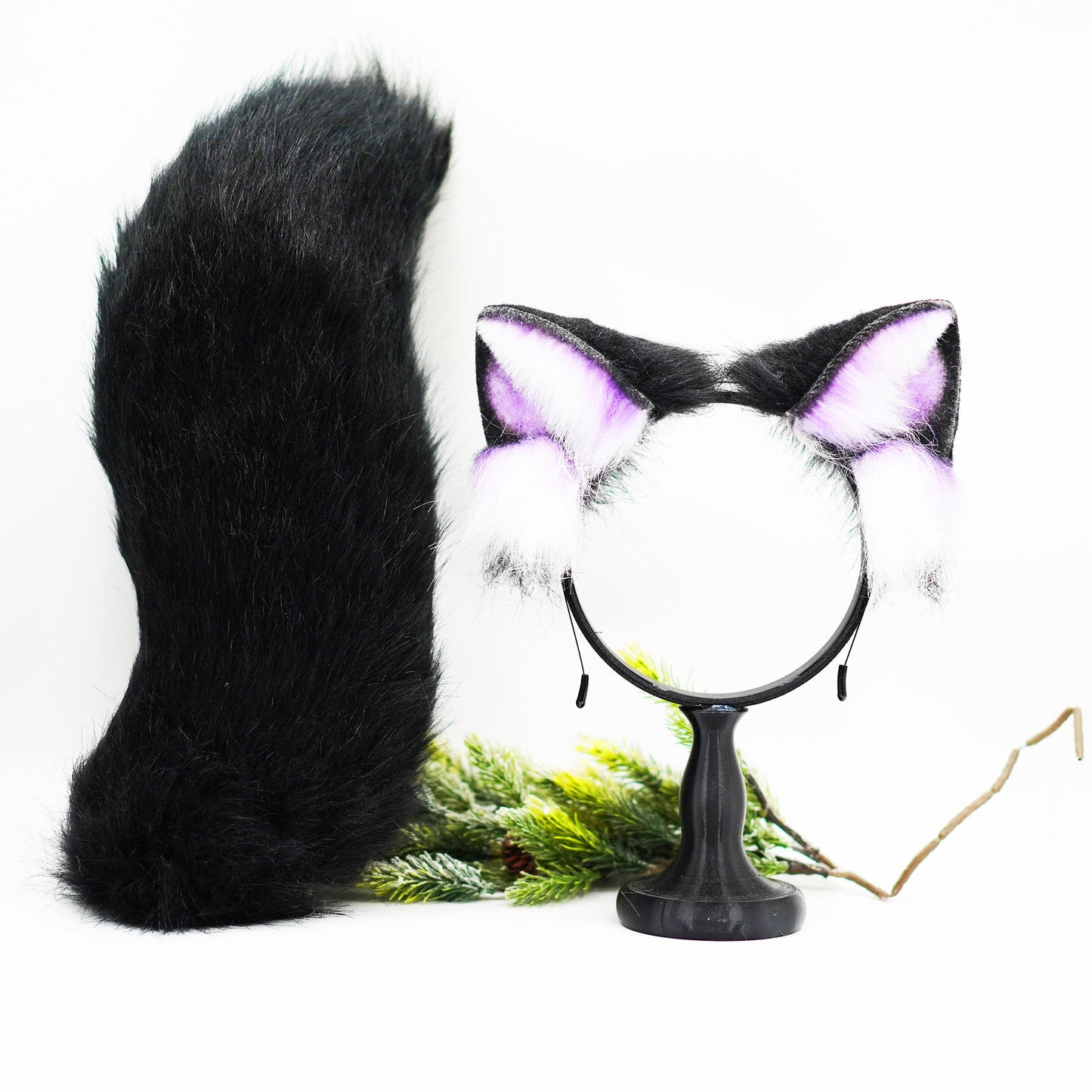 Handmade Furry Fursuit Realistic Fox Cat Ear, Anime Petplay Cosplay Ear, Wolf Ear Hair Band, Beast Ear, Cosplay Wolf Ear, Black Wolf Ear