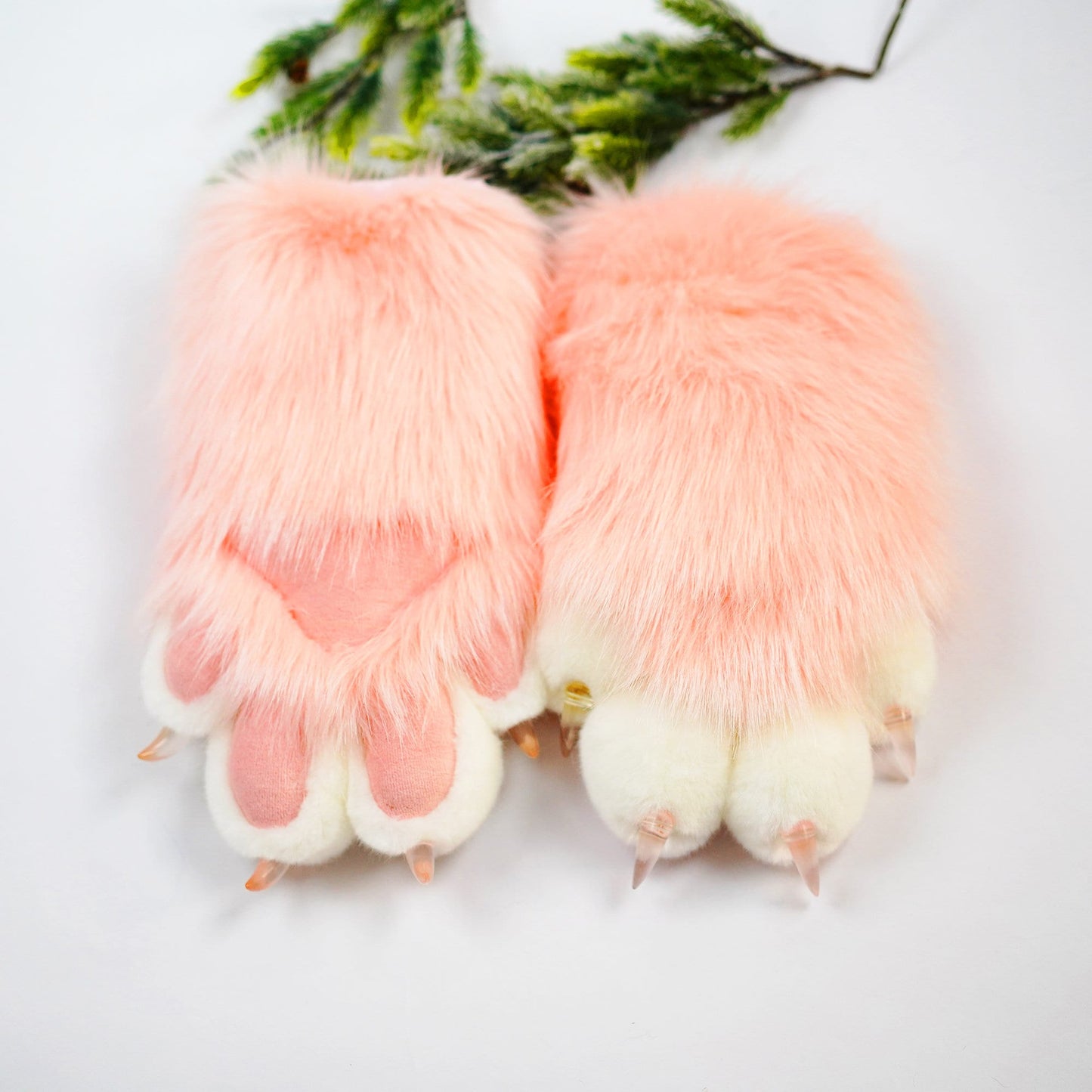 Light pink & pink Fursuit Handpaws,cutefurry Cat fursuit, Custom Fursuit gloves,Handmade cat paws, cosplay paws, paws with 4 finger