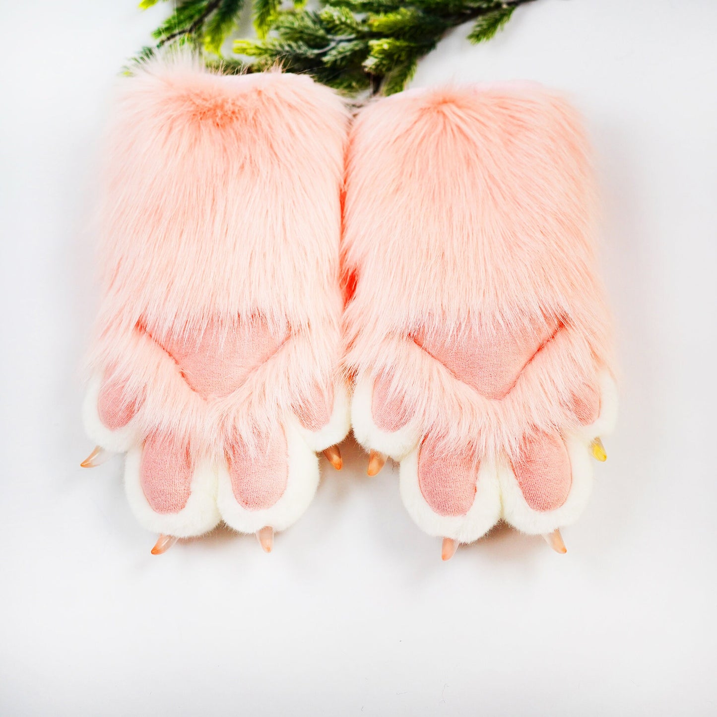 Light pink & pink Fursuit Handpaws,cutefurry Cat fursuit, Custom Fursuit gloves,Handmade cat paws, cosplay paws, paws with 4 finger