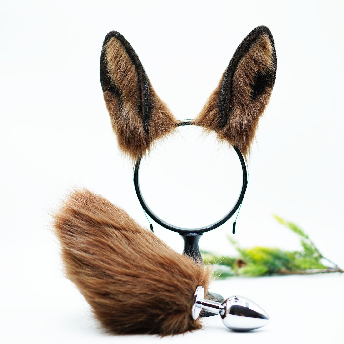 Kawaii ears, bunny ears, Faux fur animal ears ,Cosplay bunny ear, Mouldable ears, handmade bunny ear headband,Brown Bunny ears,