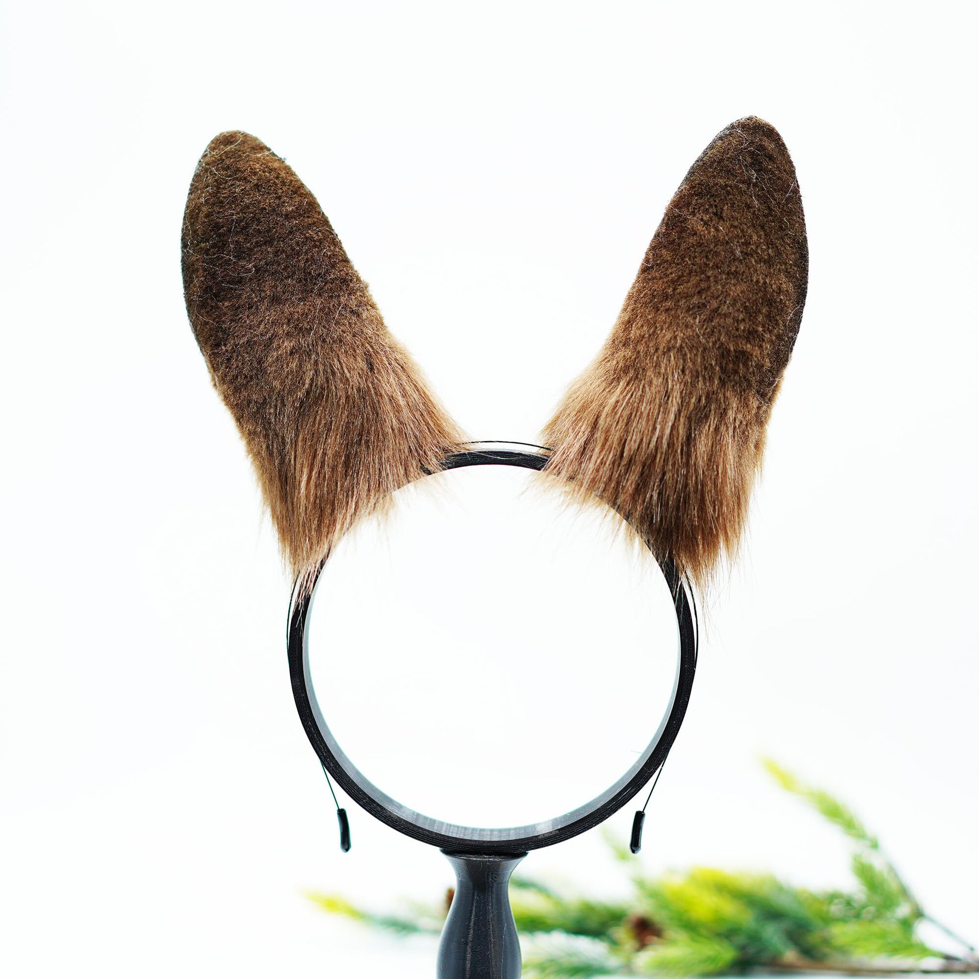 Kawaii ears, bunny ears, Faux fur animal ears ,Cosplay bunny ear, Mouldable ears, handmade bunny ear headband,Brown Bunny ears,