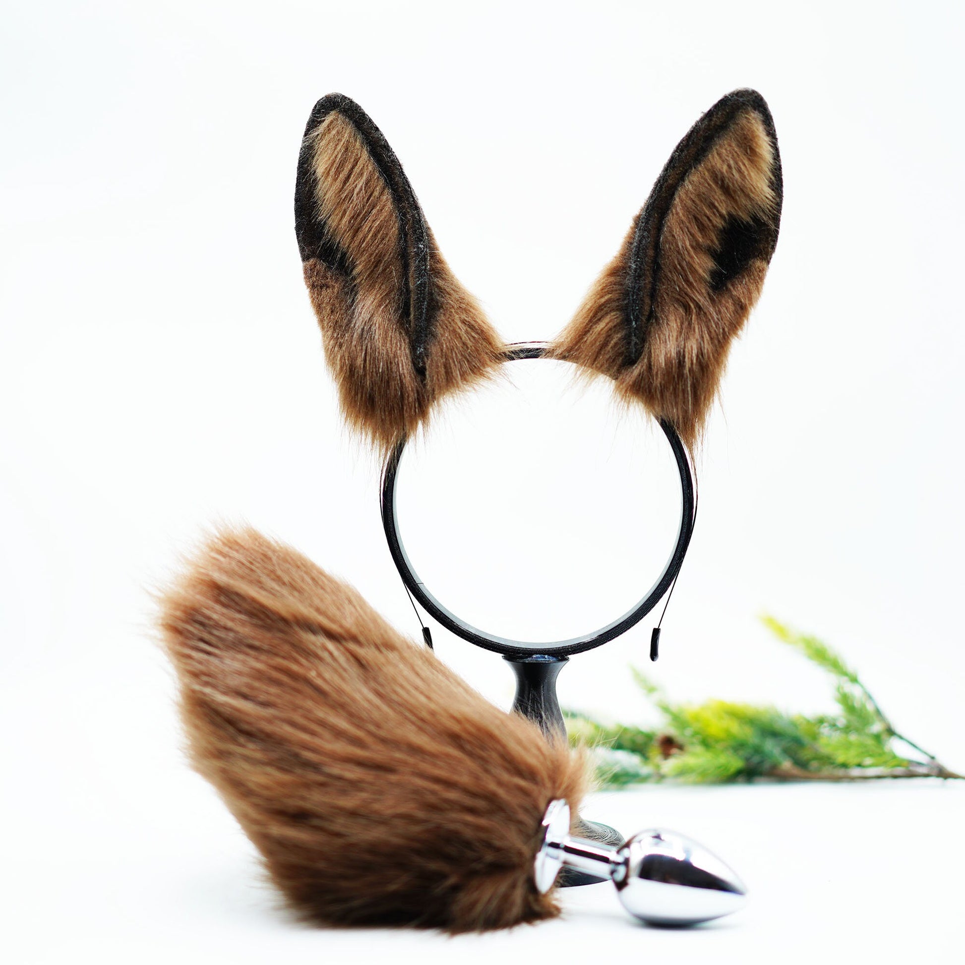 Kawaii ears, bunny ears, Faux fur animal ears ,Cosplay bunny ear, Mouldable ears, handmade bunny ear headband,Brown Bunny ears,