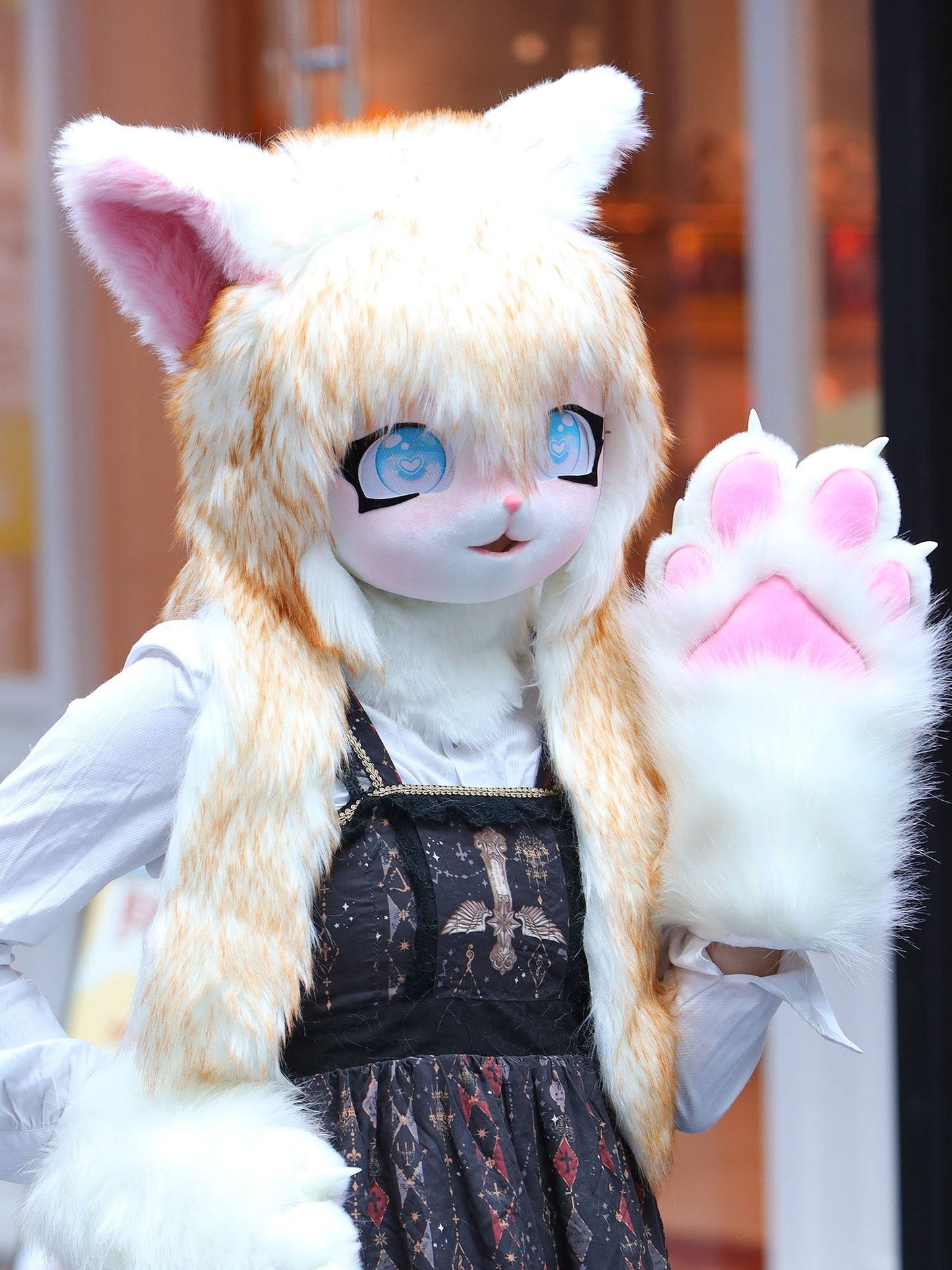 Ready to ship Cat Kigurumi Fur Suit Head Mask for 2023 Halloween Costume Many identical products are on sale