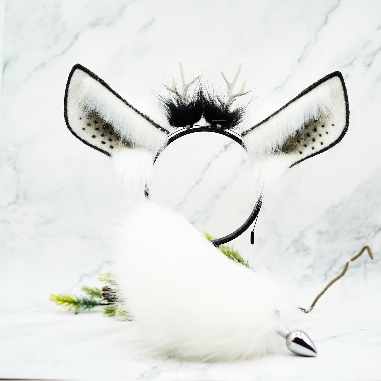 antler ears, realistic deer ears, faux fur ears, fluffy ears, Bucks ears, animal ears, ears, cosplay ear,costume ears, anime cosplay, 194