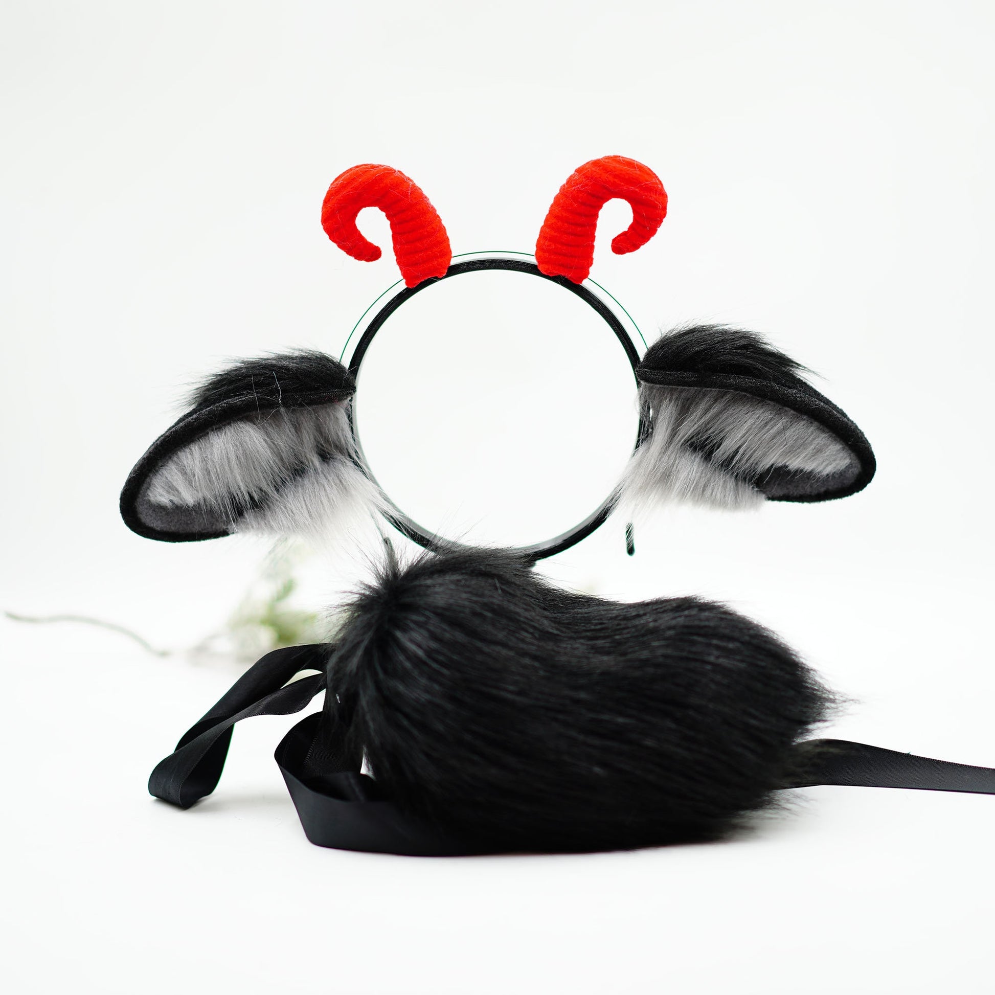 Black Goat ears, Sheep ears, cosplay Goat ears, Black sheep headband, Halloween cosplay, Halloween ears, lame Cosplay,game cosplay