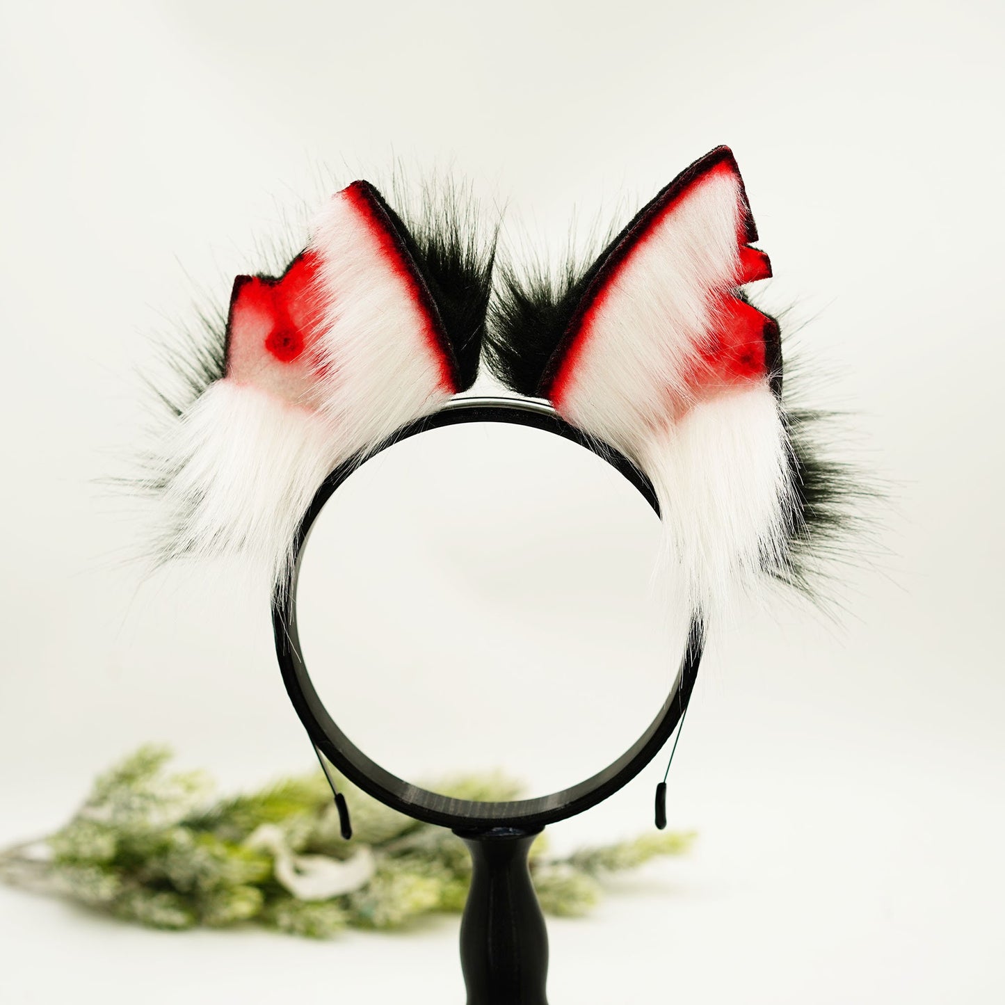 Battle deamged cat Ears Fluffy Ears cosplay Bloodstain Fox Ears Faux Fur Cat Ears Headband Kitten Ears hairpins lolita ears Cosplay props