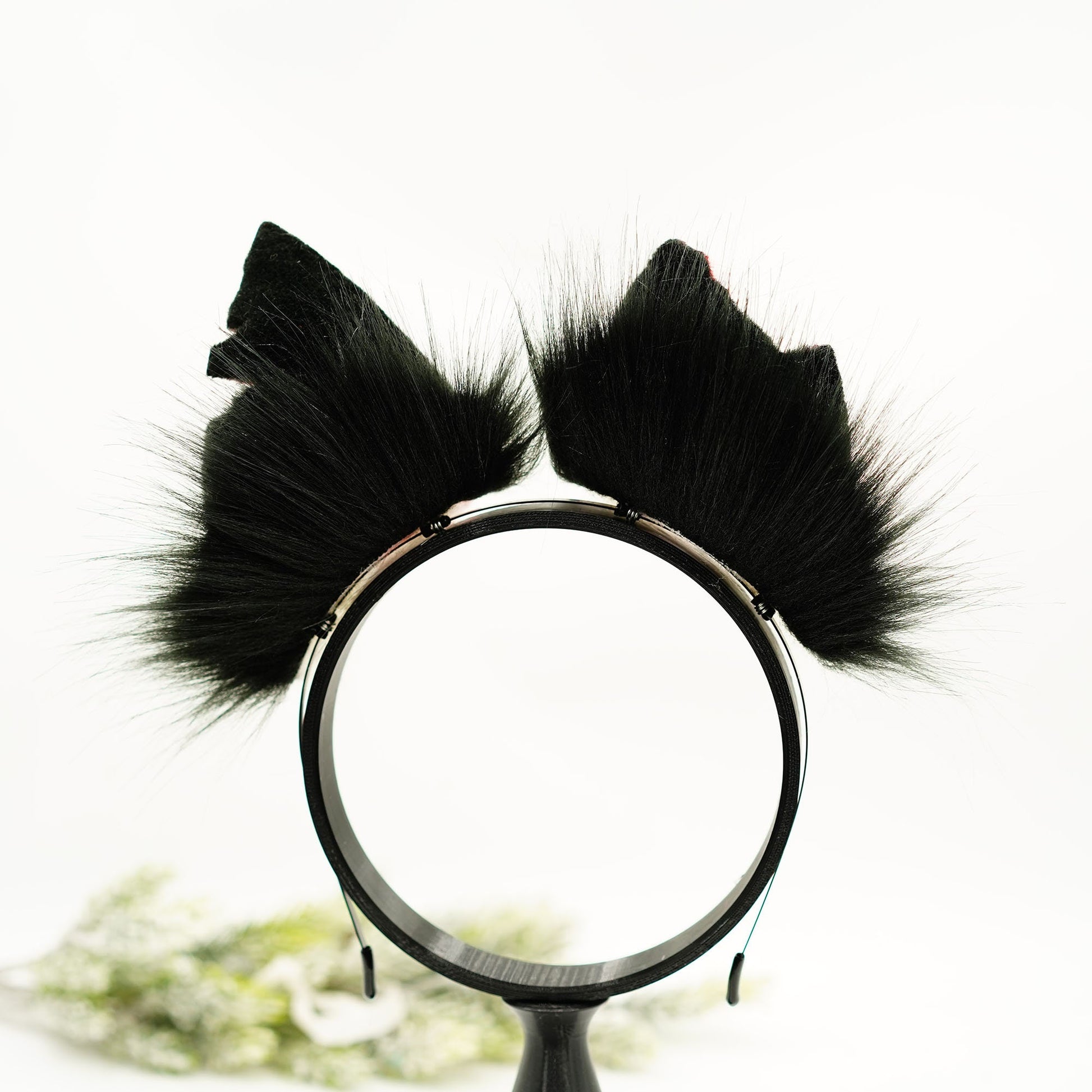 Battle deamged cat Ears Fluffy Ears cosplay Bloodstain Fox Ears Faux Fur Cat Ears Headband Kitten Ears hairpins lolita ears Cosplay props