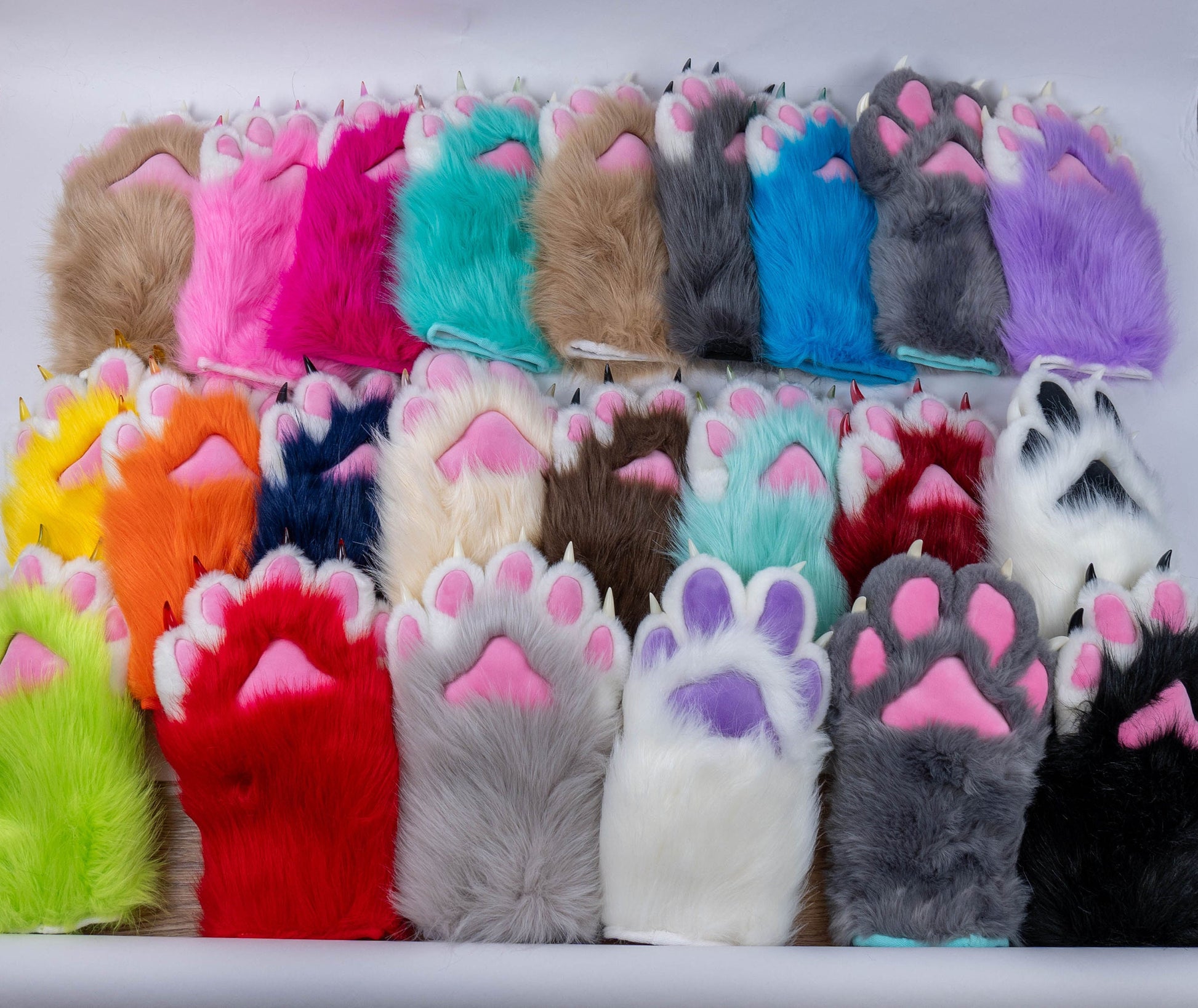 Mystery Box fursuit paws, A variety of hand-made furry paws in random colors, cheap cat gloves, Fursuit gloves,handmade Furry paws