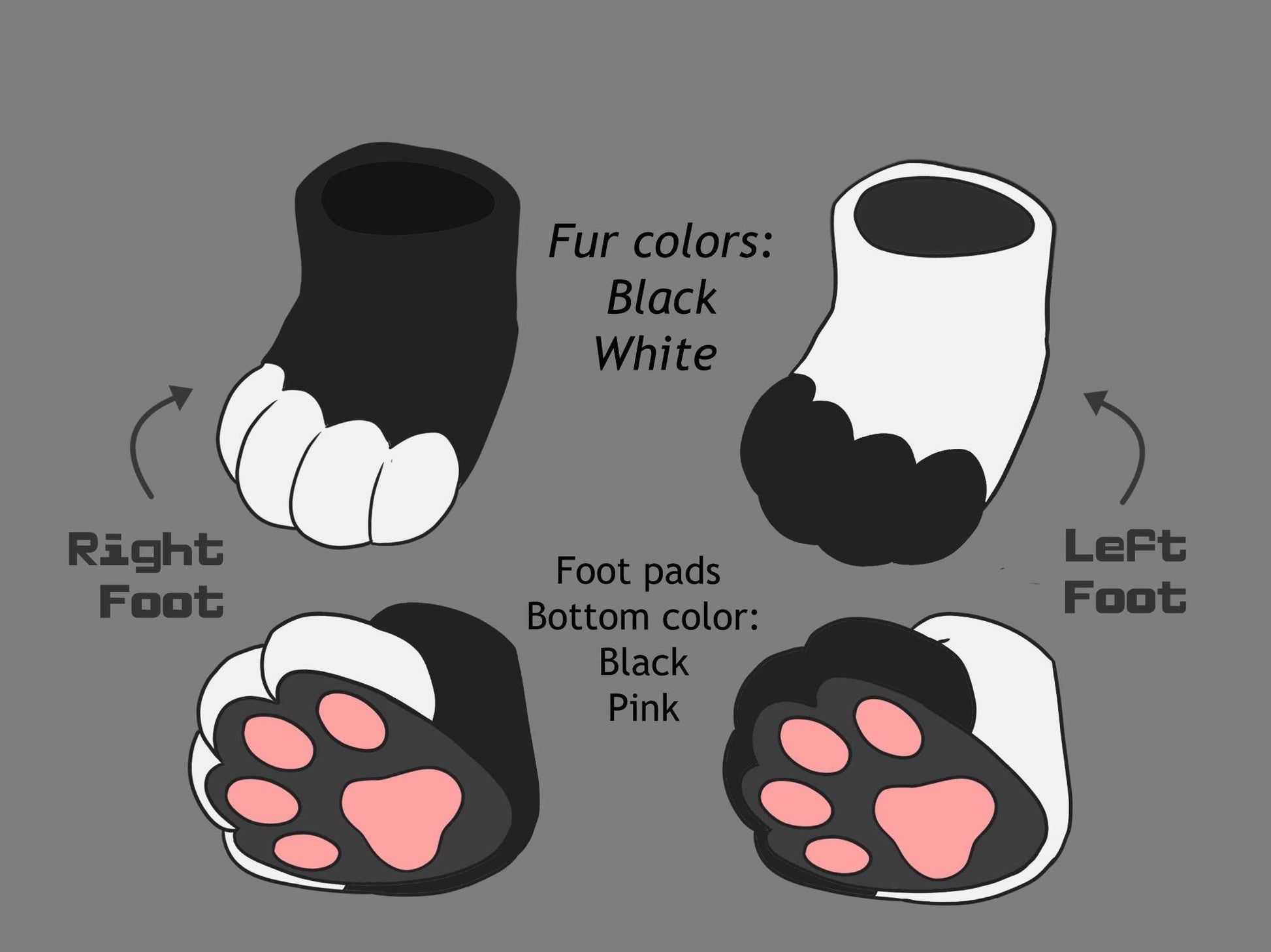 custom fursuit shoes, Fursuit Feetpaw,