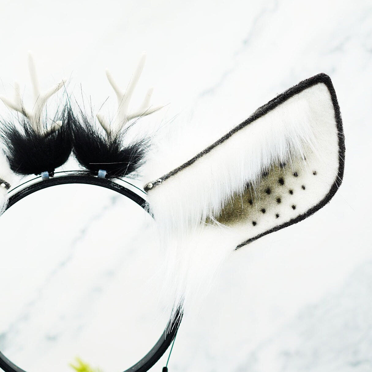 antler ears, realistic deer ears, faux fur ears, fluffy ears, Bucks ears, animal ears, ears, cosplay ear,costume ears, anime cosplay, 194